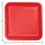 Red Paper Cake Plates Square 18ct - Stesha Party