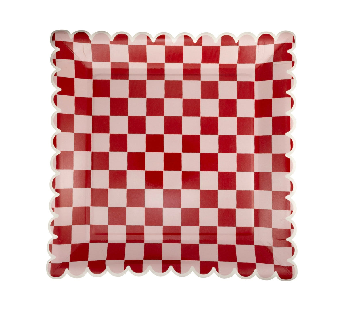 Red &amp; Pink Checkered Plates - Stesha Party