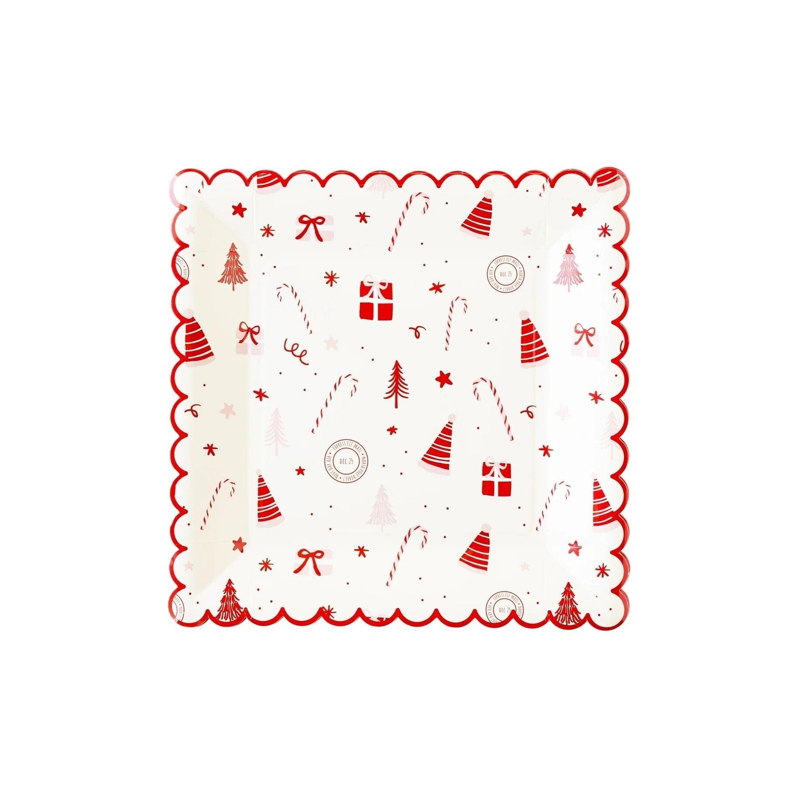 Red & Pink Christmas Plates - Stesha Party