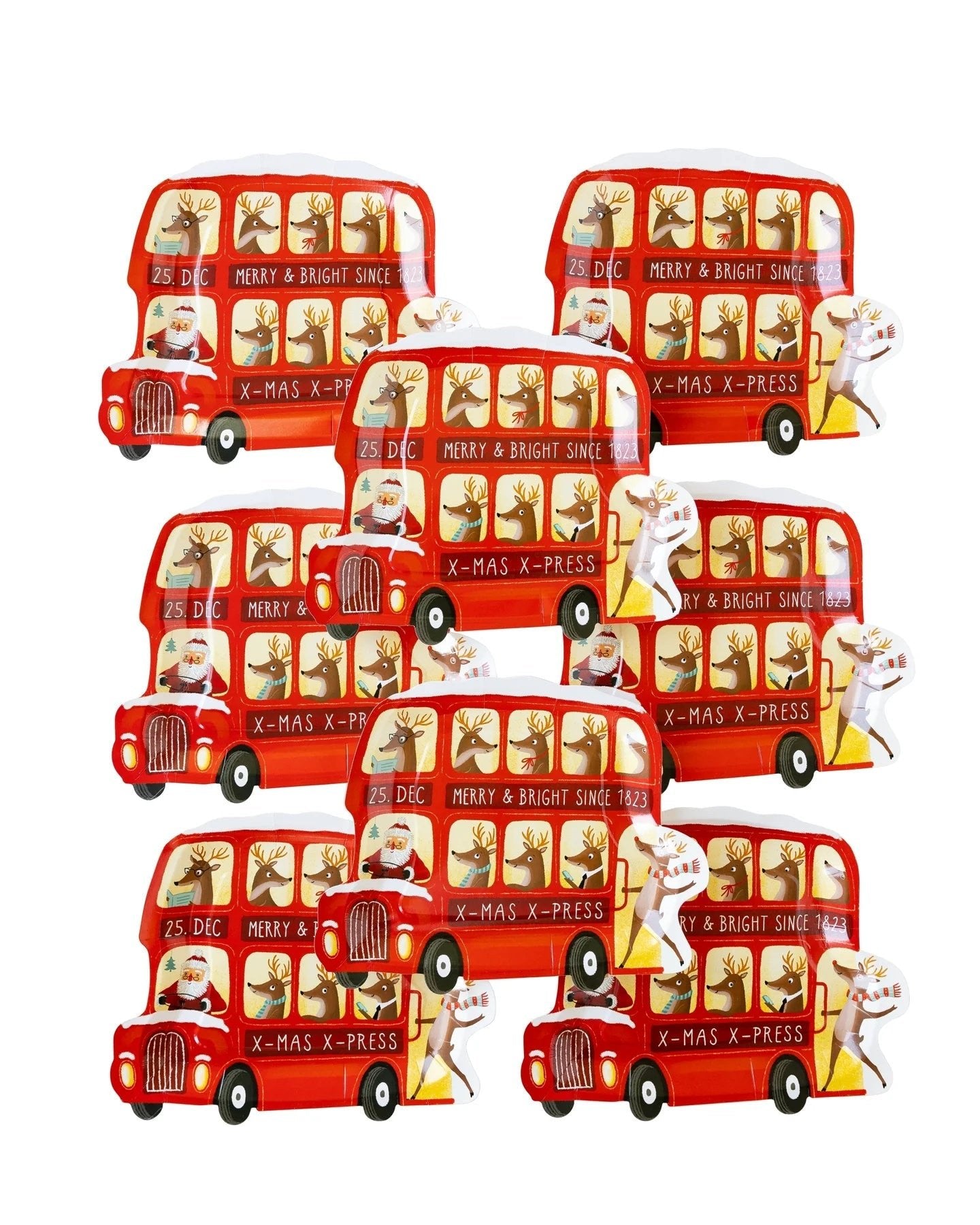 Reindeer X - Press Bus Party Plates - Stesha Party