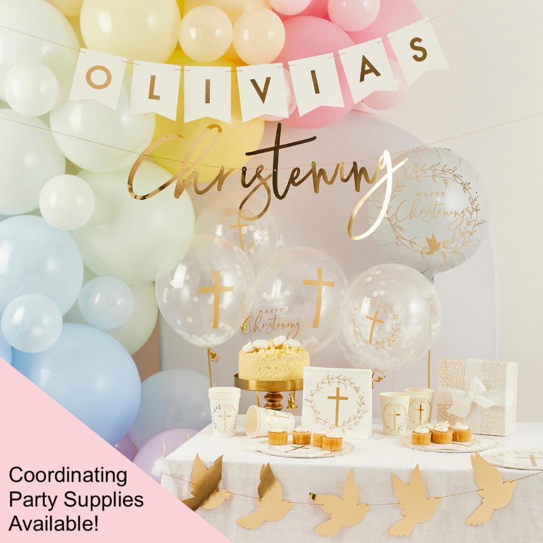 Religious Cross Confetti Balloons - Stesha Party