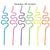 Reusable Plastic Rainbow Straws 48ct - Stesha Party