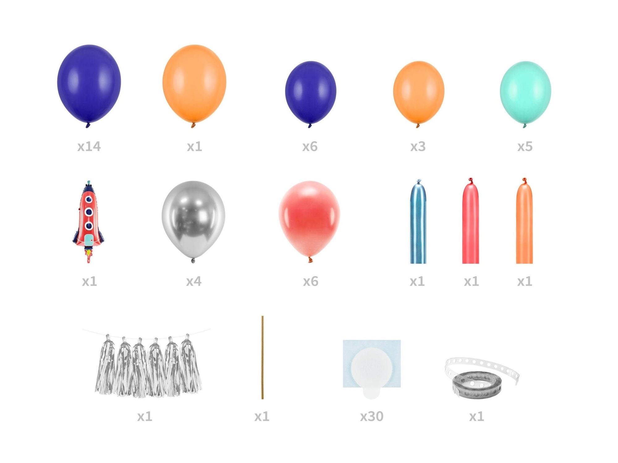 Rocket Balloon Garland - Stesha Party
