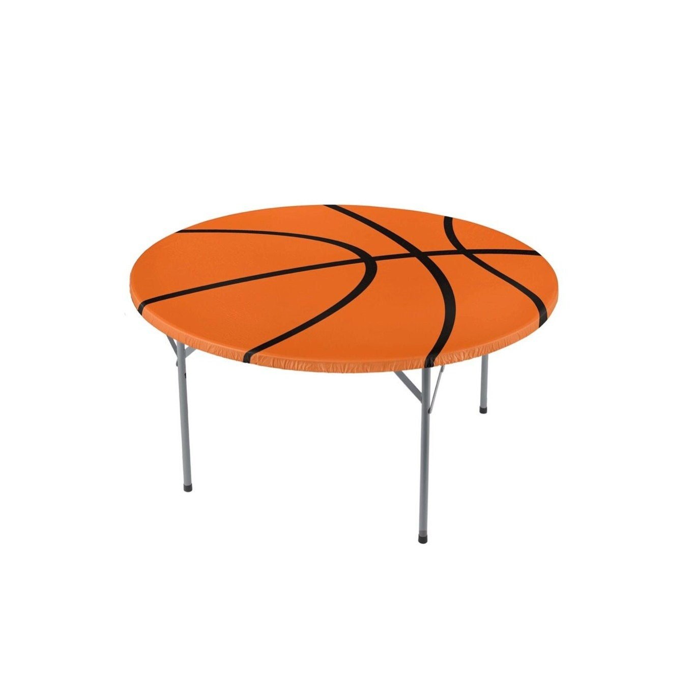 Round Basketball Fitted Table Cover - Stesha Party