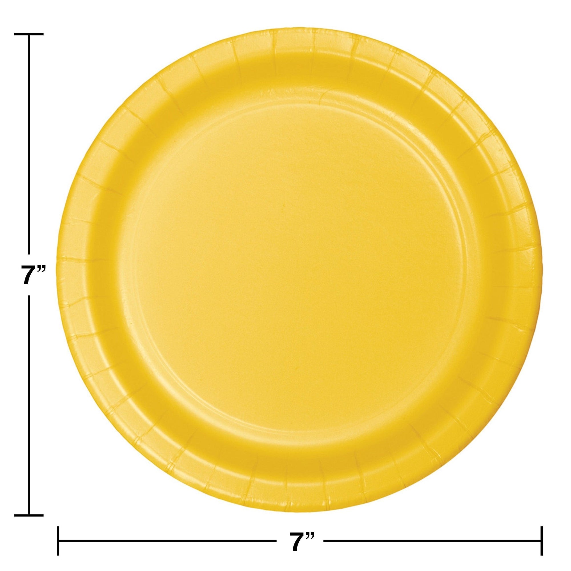 Round Yellow Paper Plates 24ct - Stesha Party