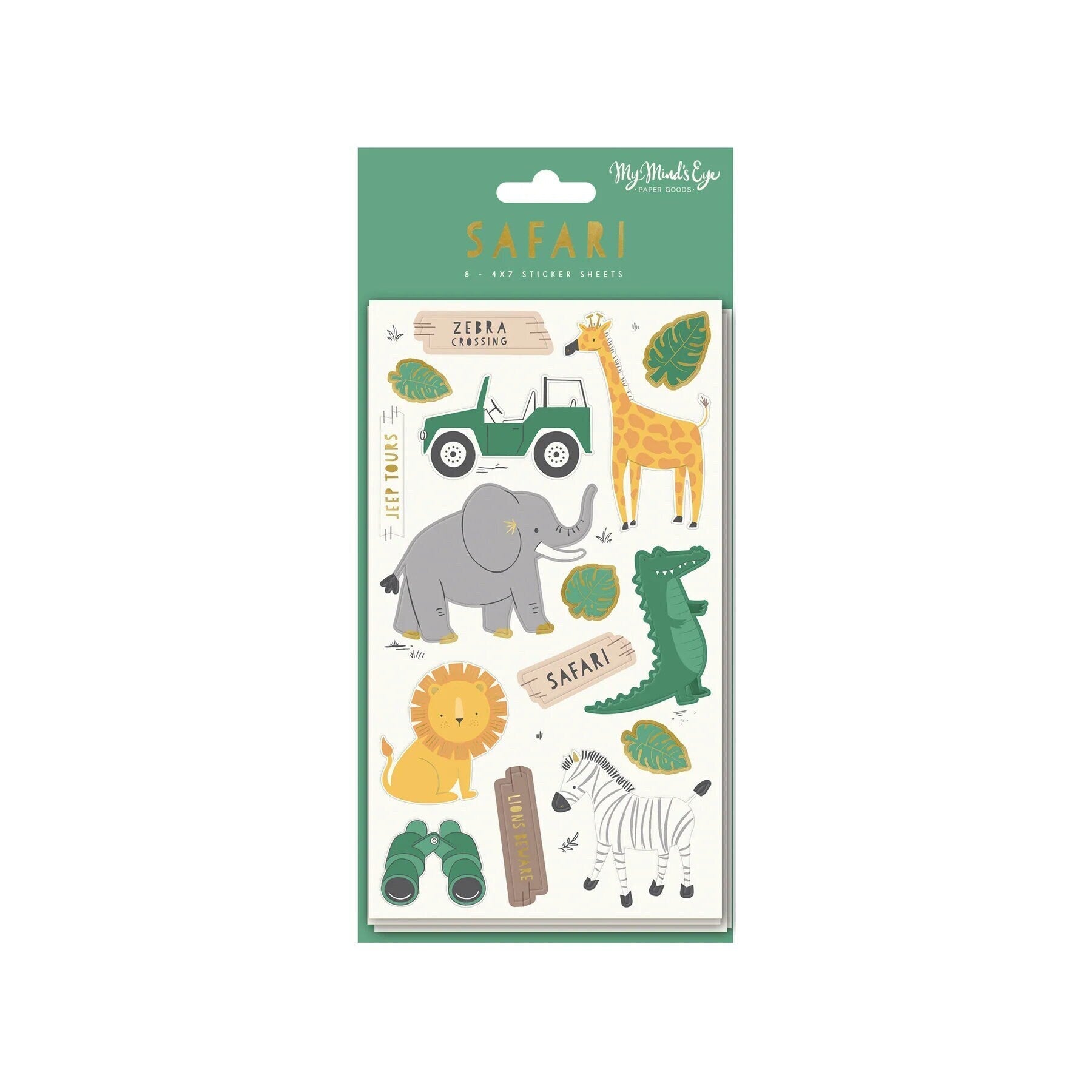 Safari Adventure Stickers 120ct - Stesha Party