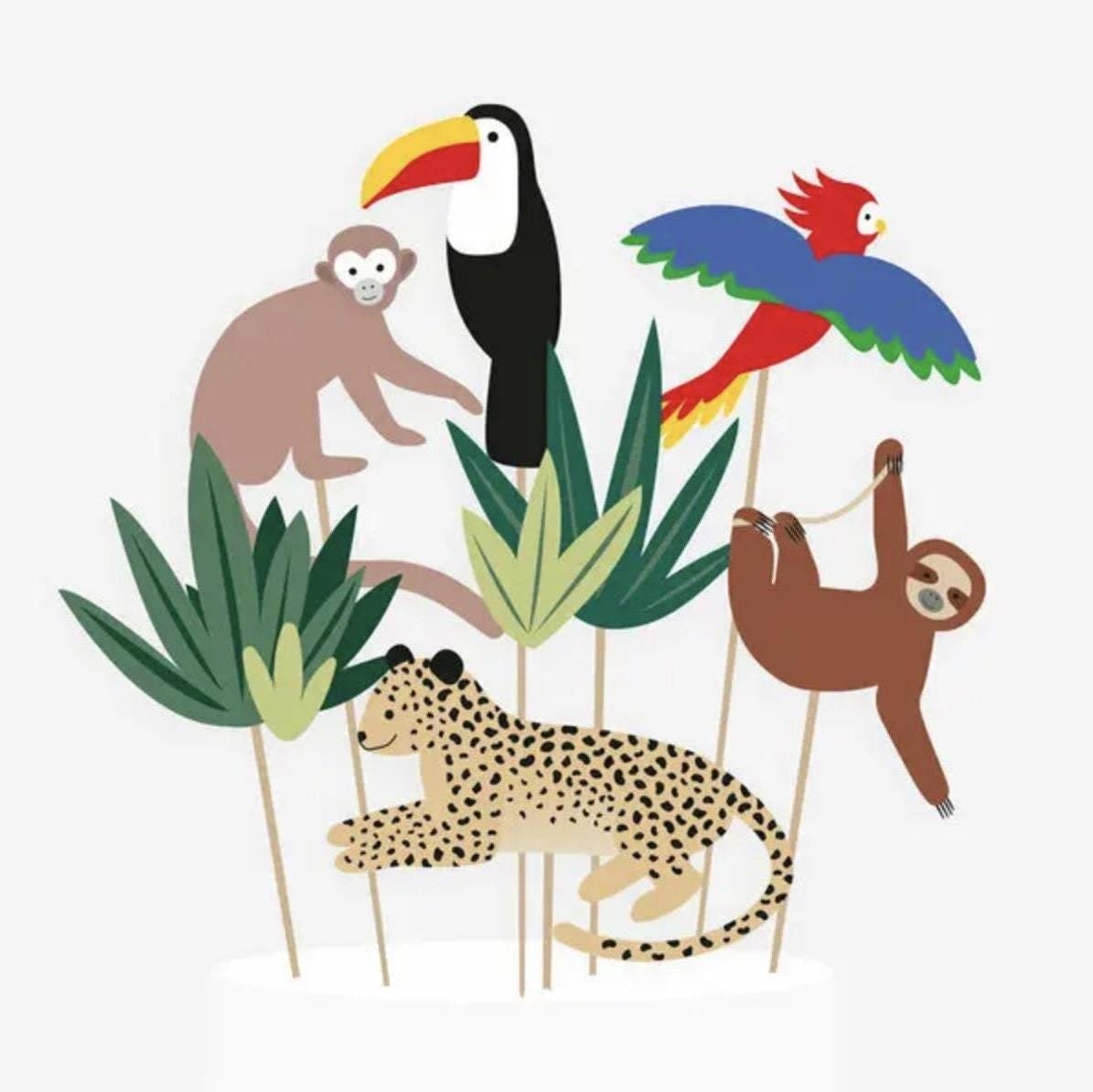 Safari animal Cake Toppers - Stesha Party