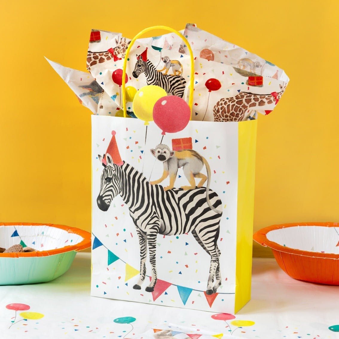 Safari Animal Paper Gift Bags 8ct - Stesha Party