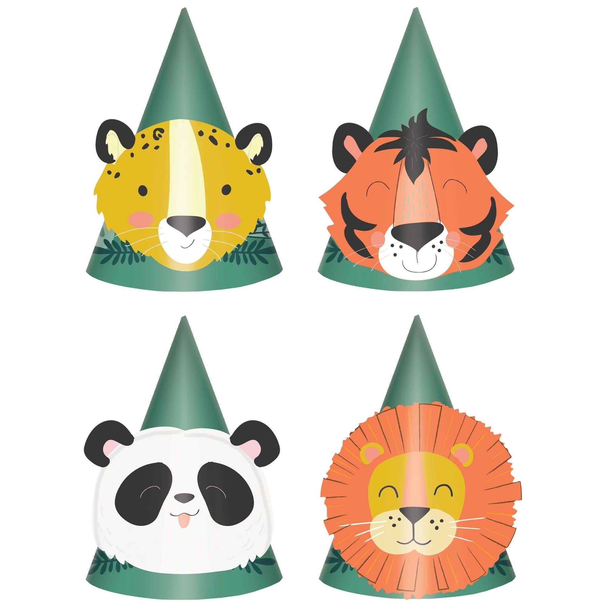 Safari Birthday Party Hats 8ct - Stesha Party