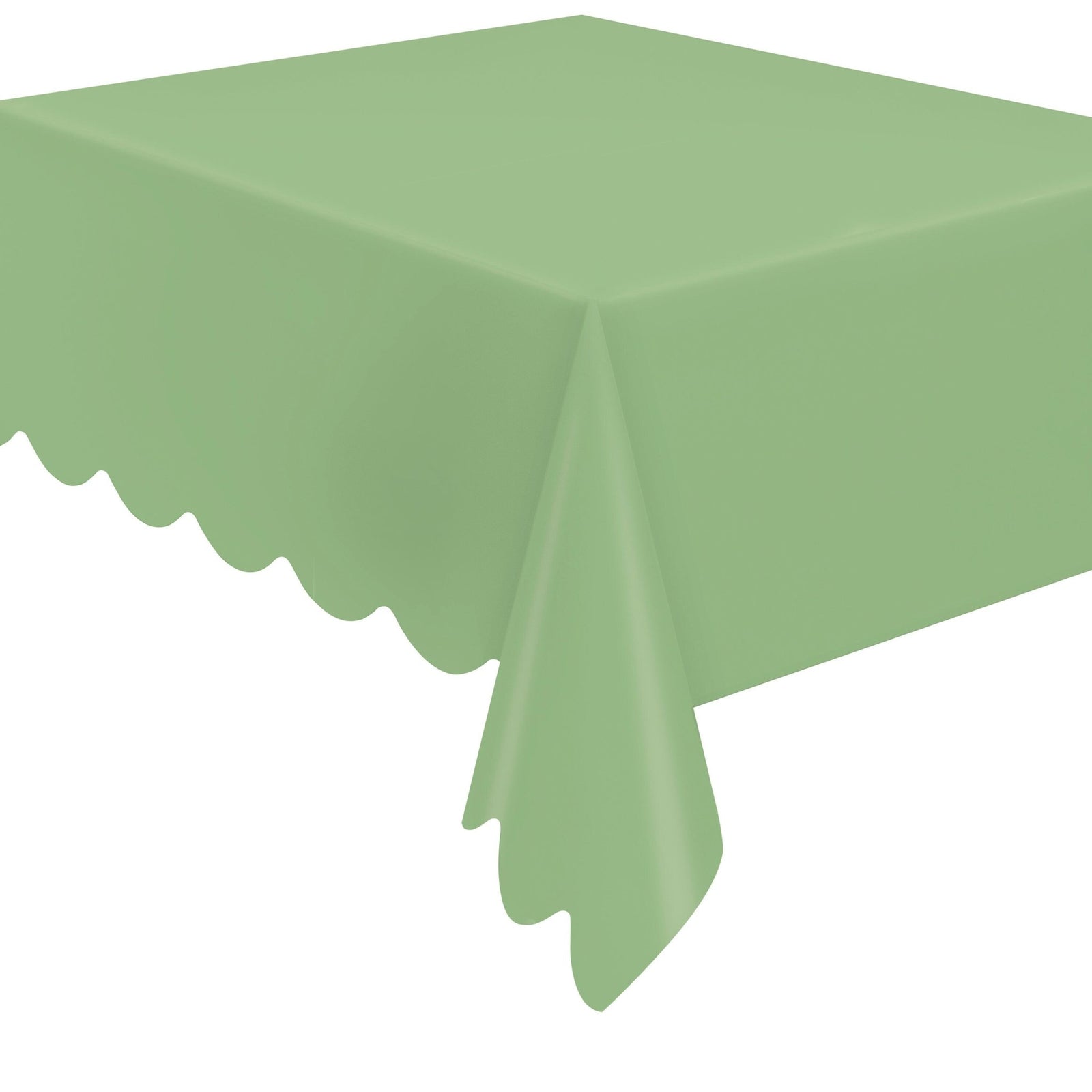 Sage Green Scalloped Paper Tablecloth - Stesha Party