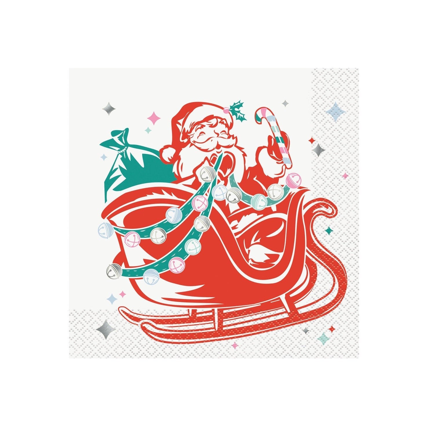 Santa Sleigh Party Napkins - Stesha Party