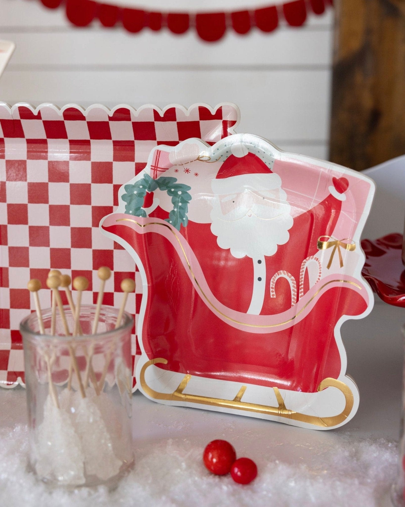 Santa Sleigh Plates - Stesha Party