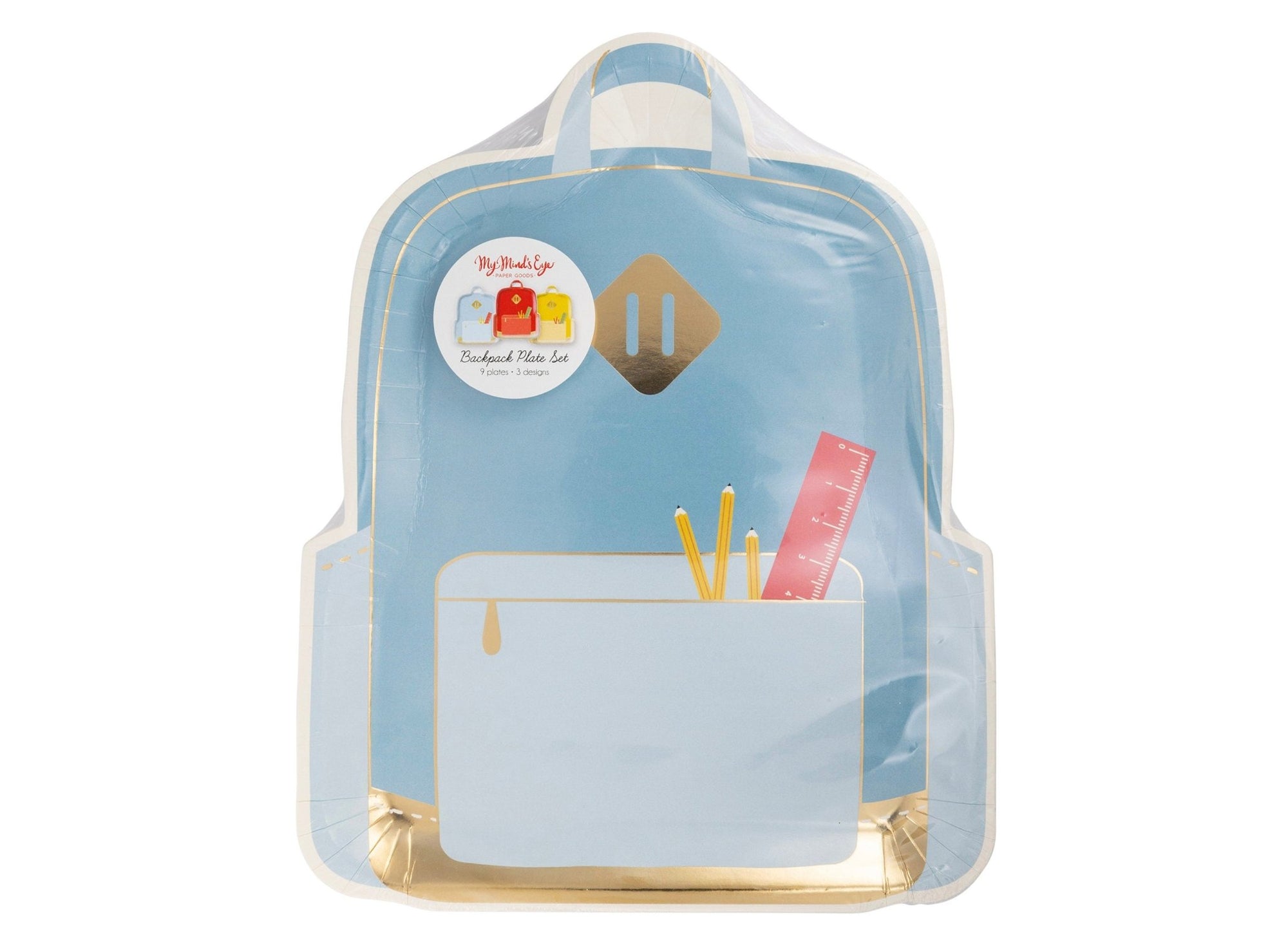 School Backpack Paper Plates - Stesha Party