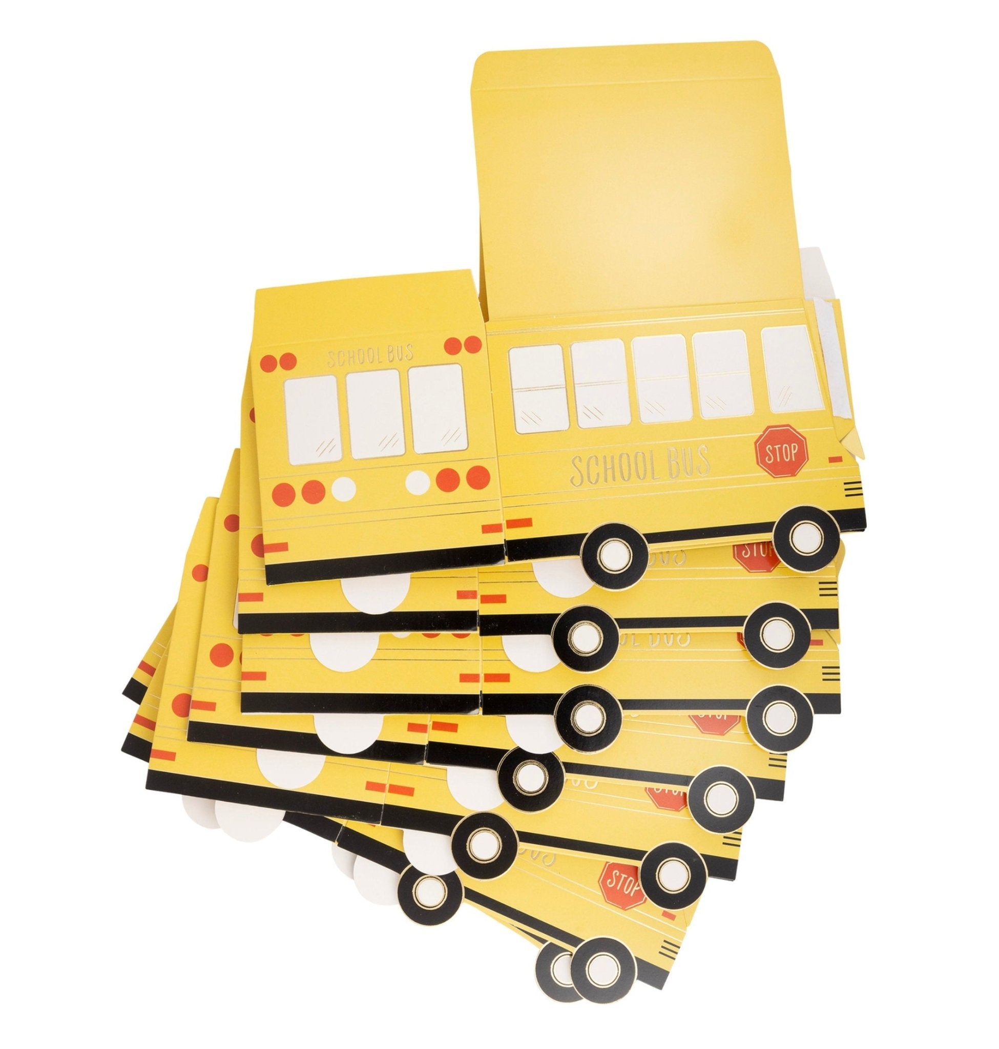 School Bus Paper Treat Boxes 8ct - Stesha Party