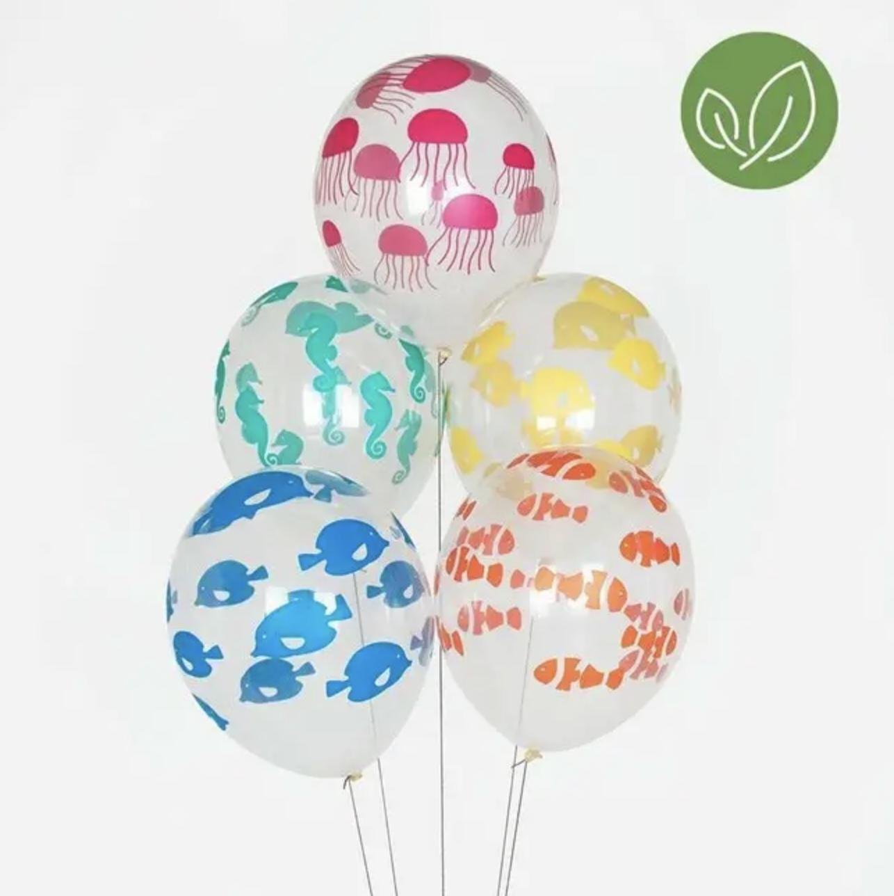 Sea Animal Party Balloons 5ct - Stesha Party