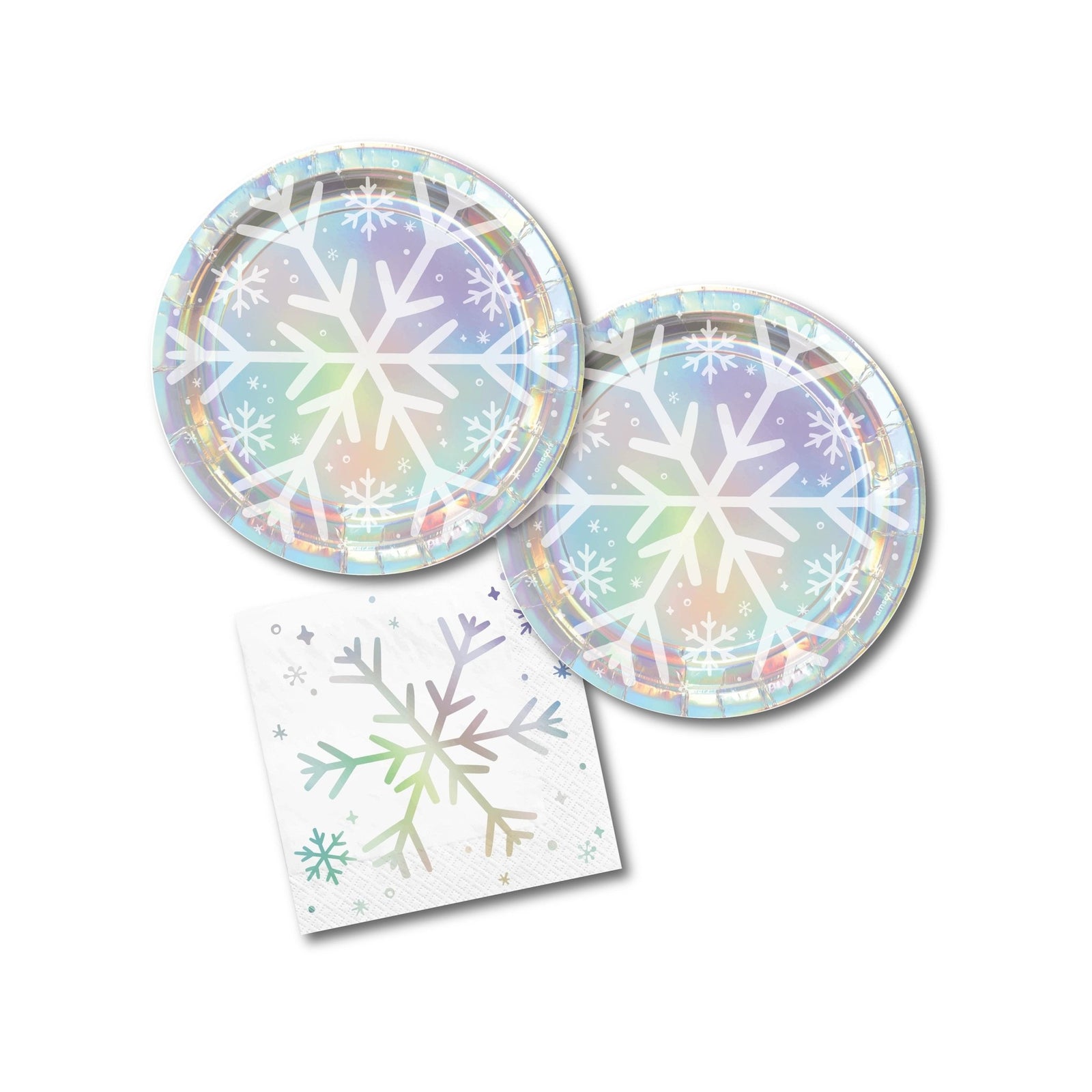 Silver Iridescent Snowflake Supplies - Stesha Party