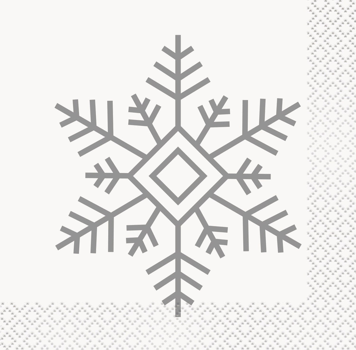 Silver Snowflake Party Napkins - Stesha Party