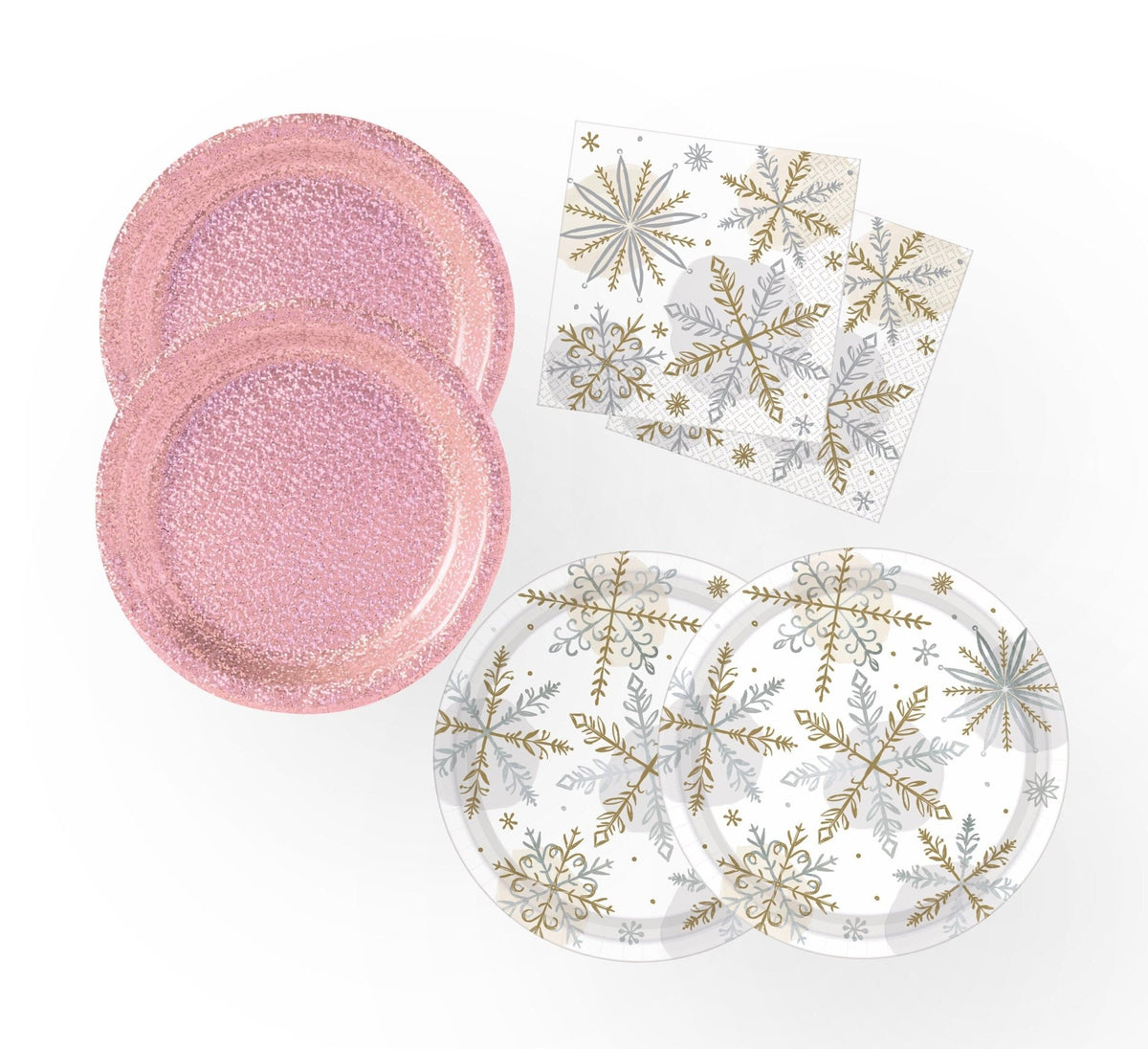 Snowflake Plate &amp; Napkin Party Set - Stesha Party