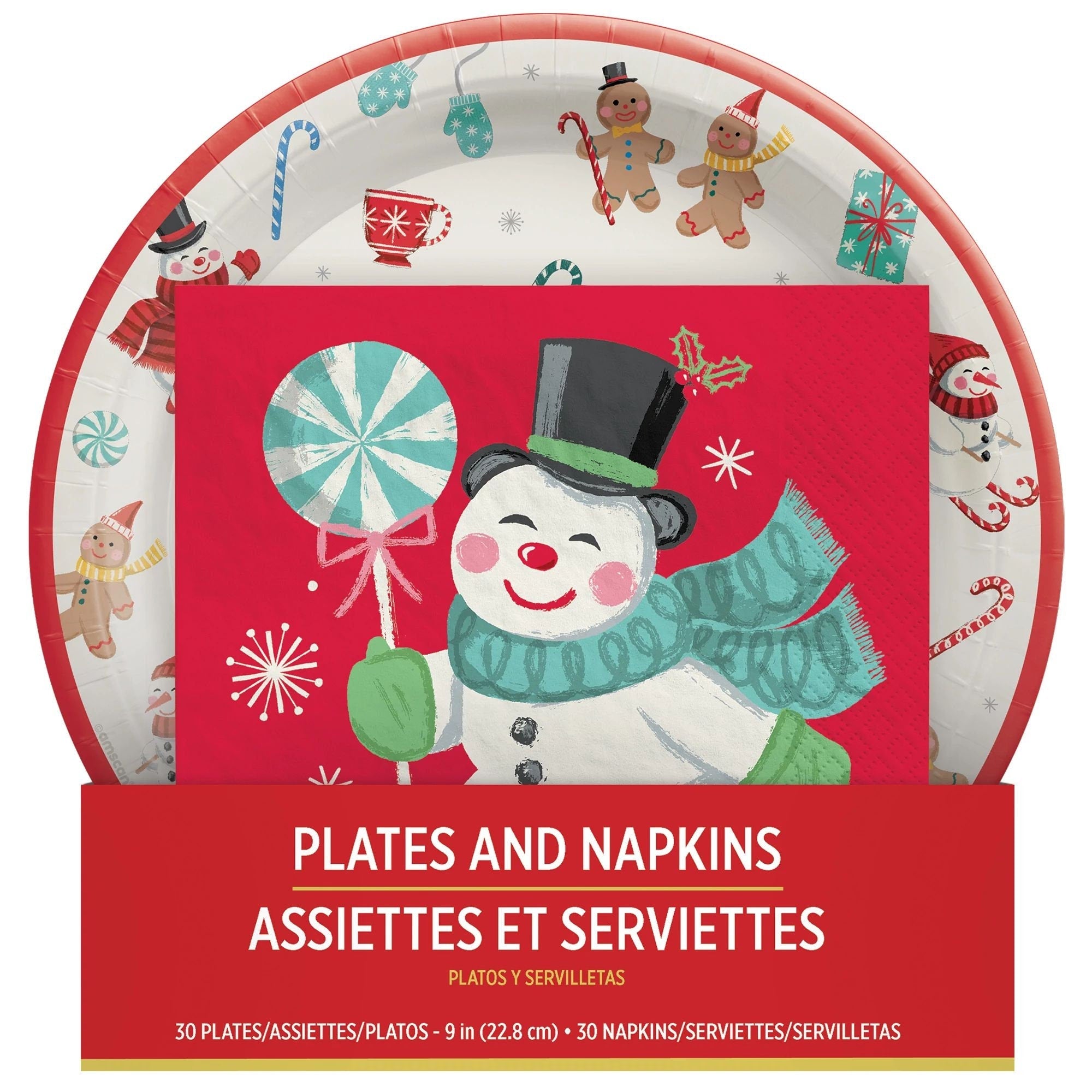 Snowman Party Plates & Napkins 30ct - Stesha Party