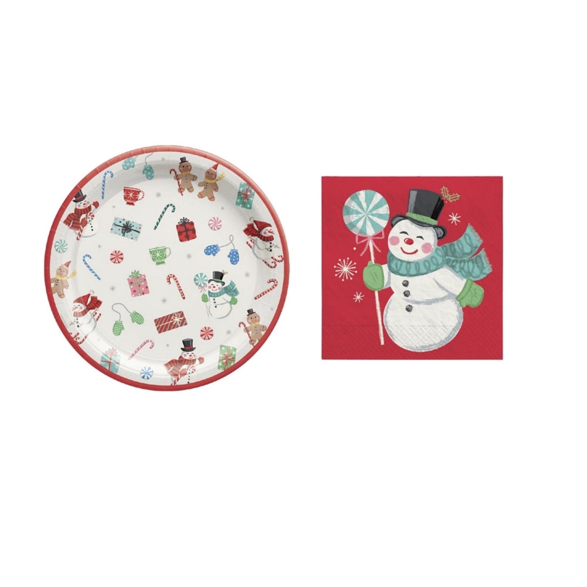 Snowman Party Plates & Napkins 30ct - Stesha Party