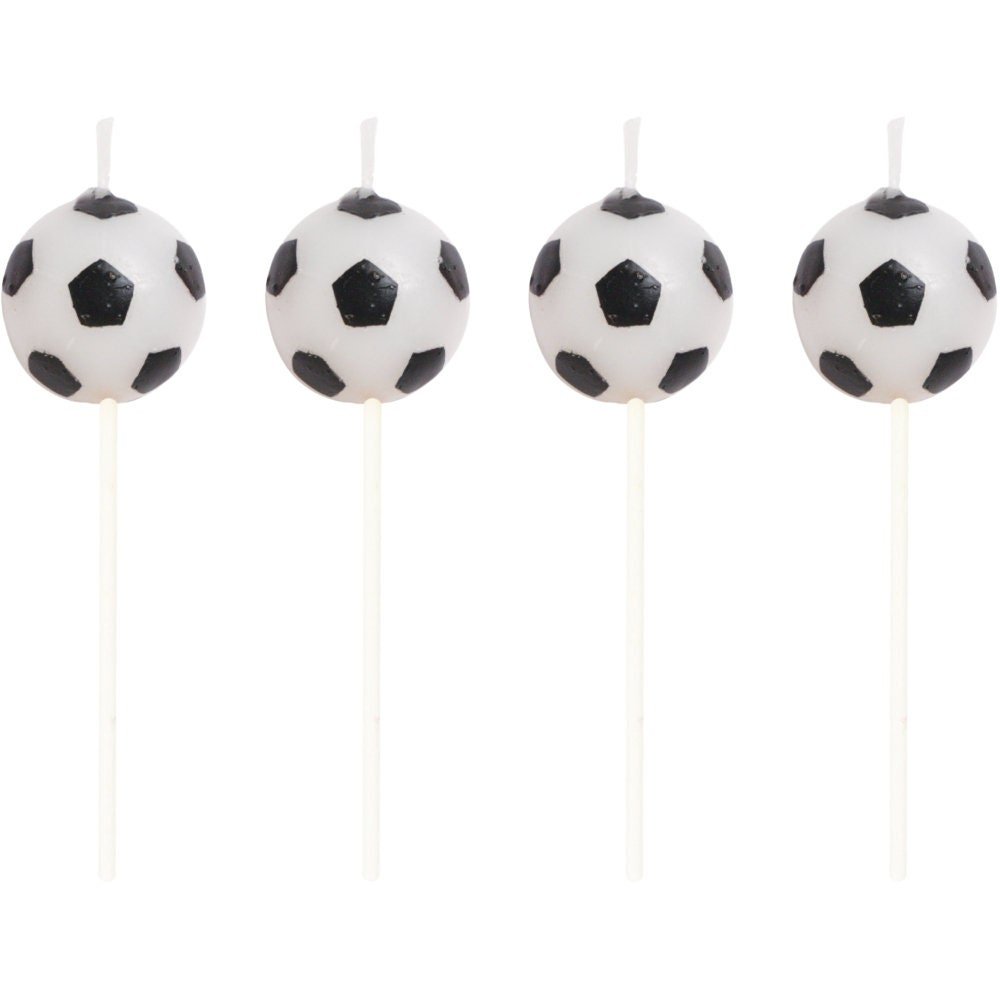 Soccer Birthday Cake Candles - Stesha Party