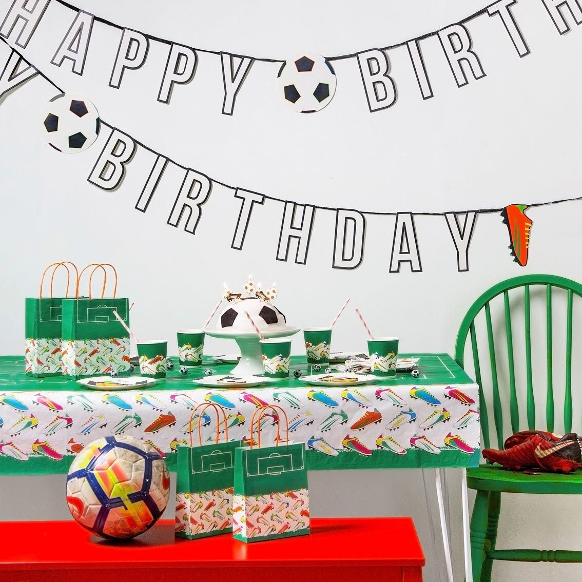 Soccer Happy Birthday Banner - Stesha Party