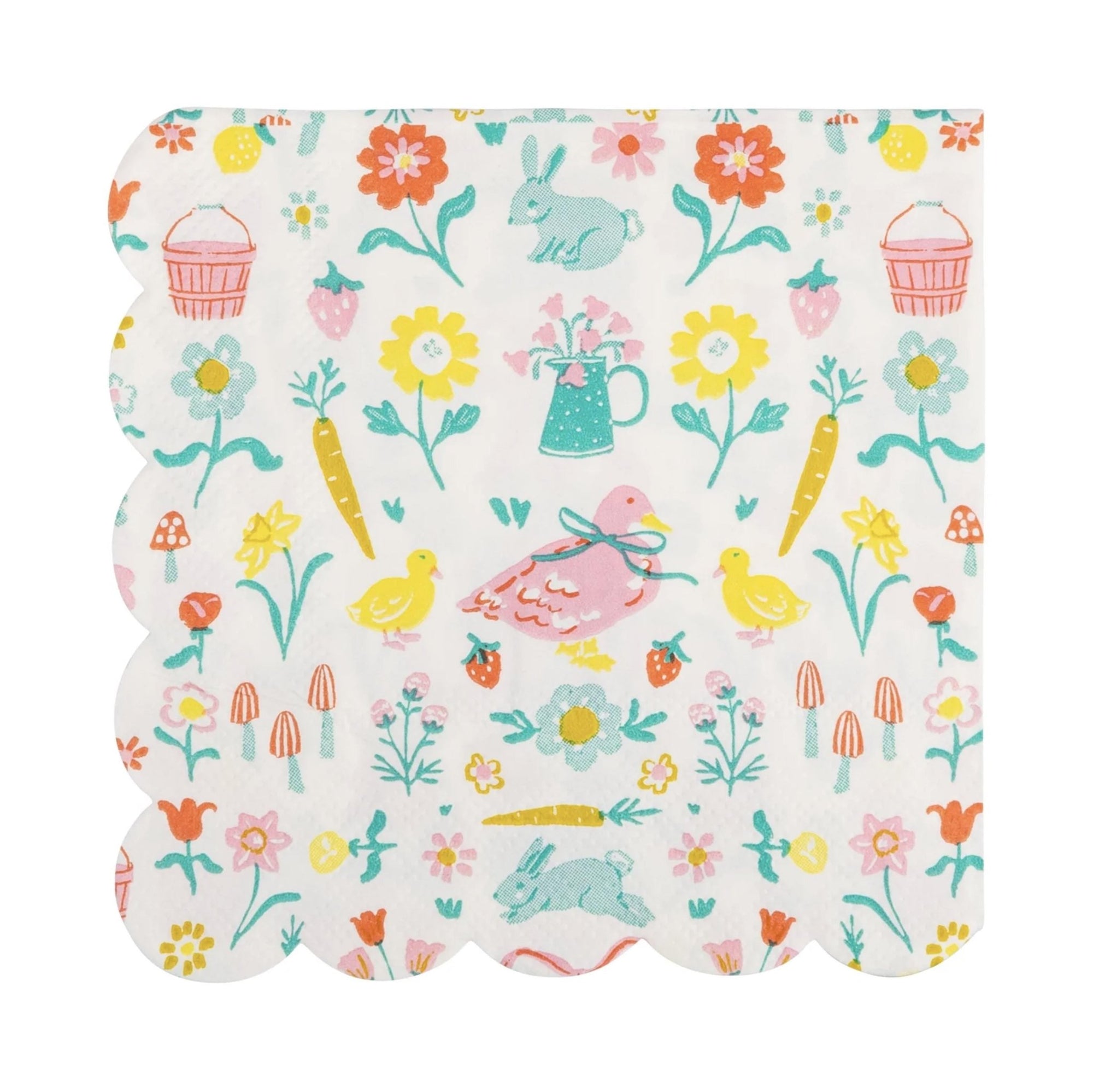 Spring Cottage Party Beverage Napkins 24ct - Stesha Party