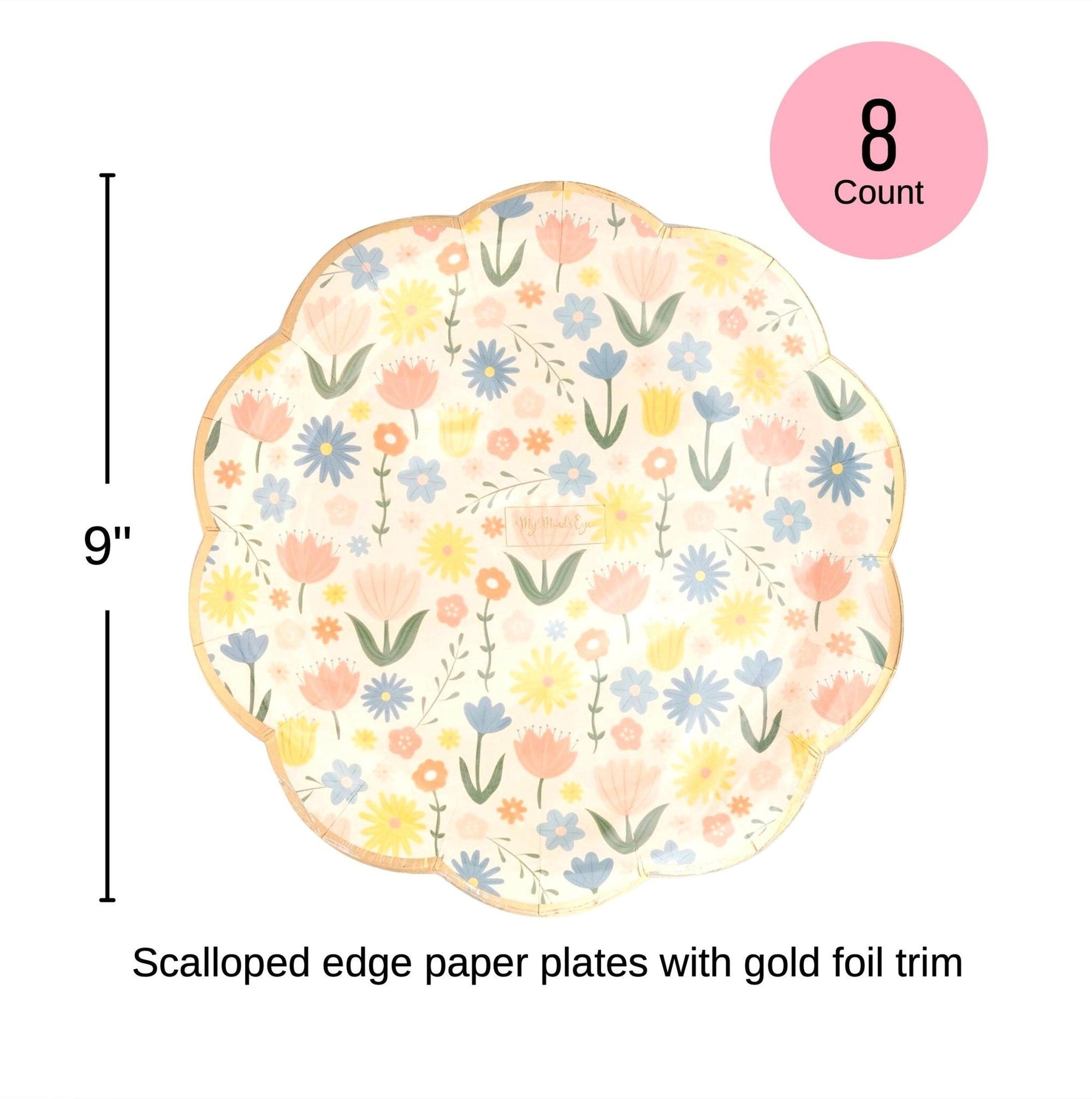 Spring Floral Paper Dinner Plates - Stesha Party