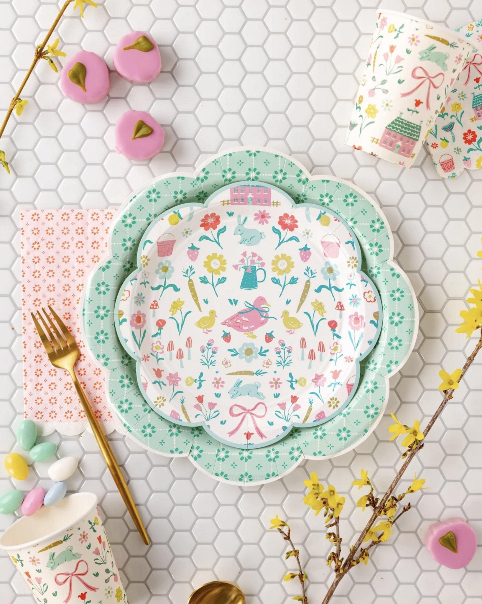 Spring Garden Party Paper Cups 8ct - Stesha Party