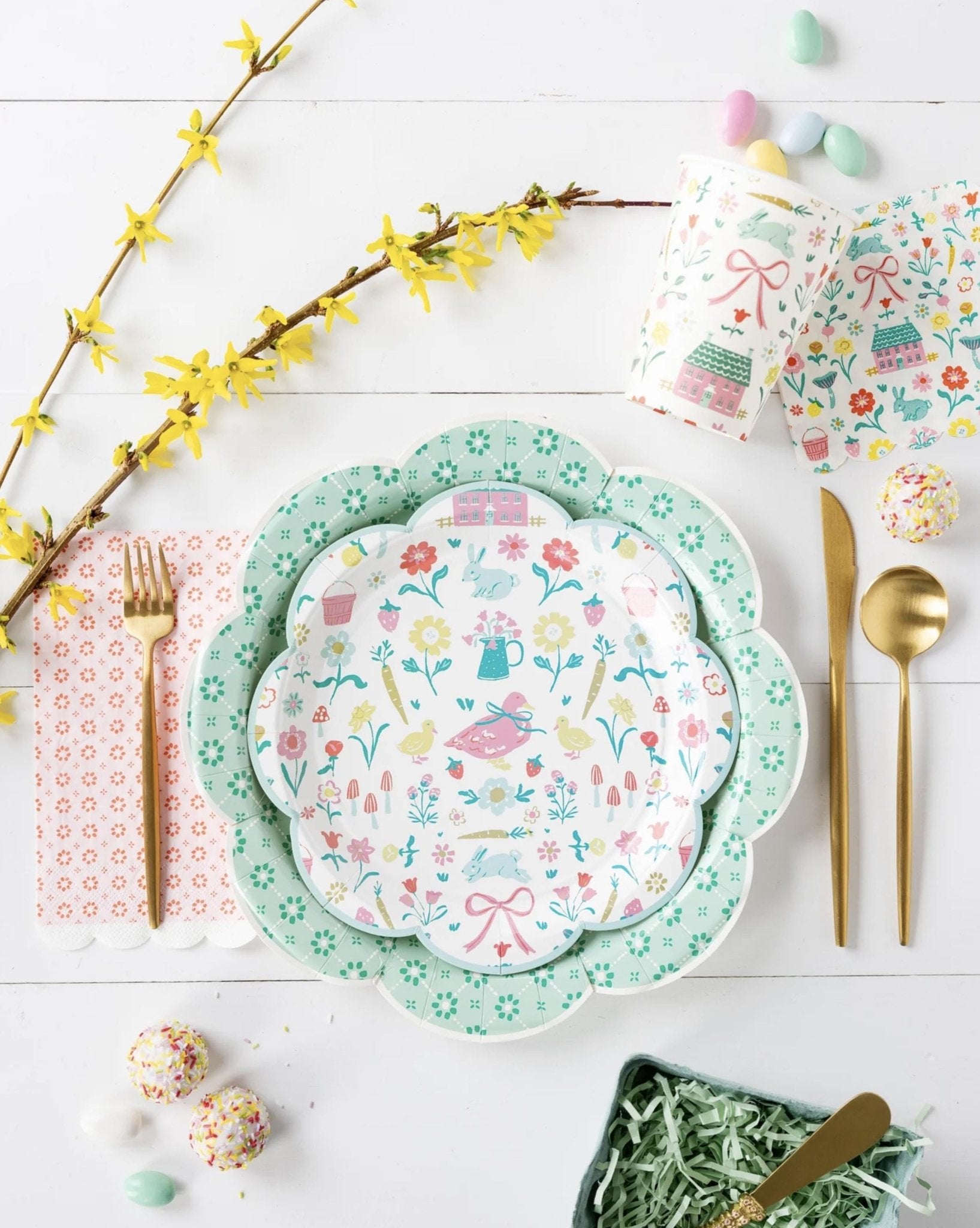 Spring Garden Party Paper Cups 8ct - Stesha Party