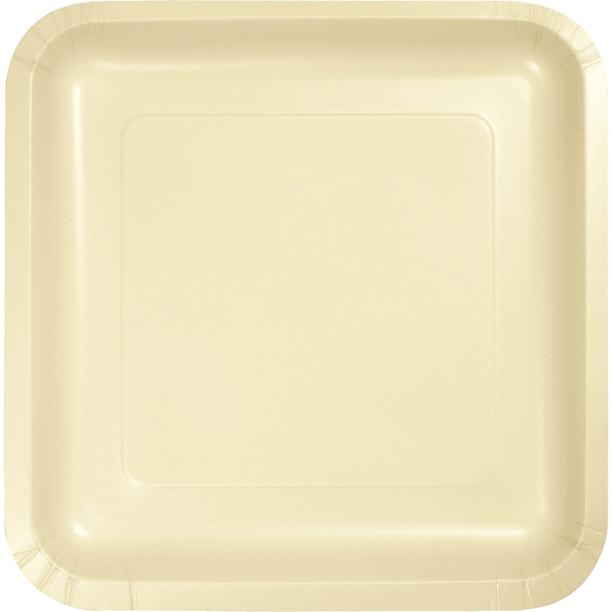 Square Ivory Plates 18ct - Stesha Party