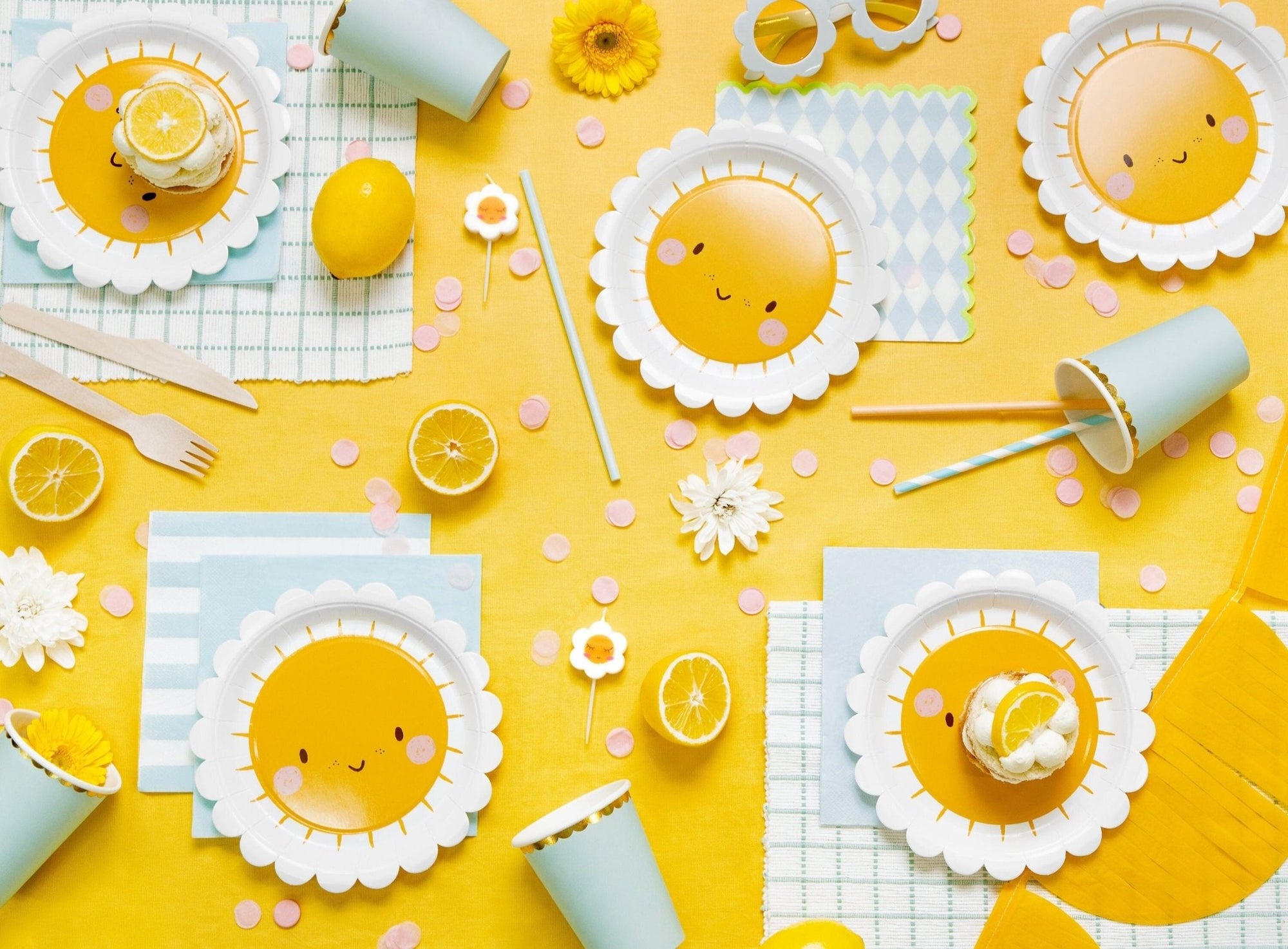 Sunshine Party Plates 6ct - Stesha Party