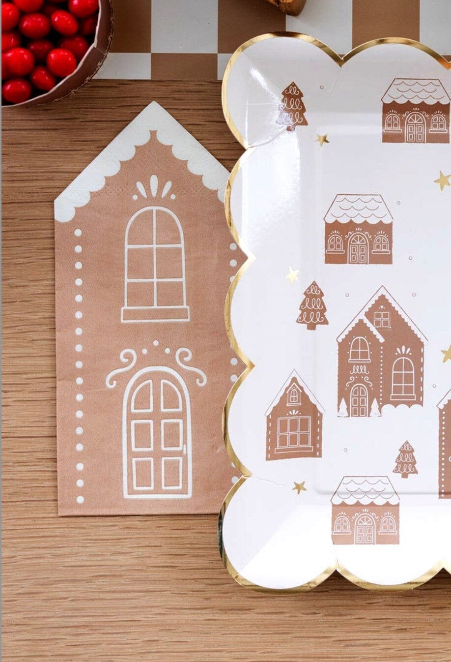 Tall Gingerbread House Napkins - Stesha Party