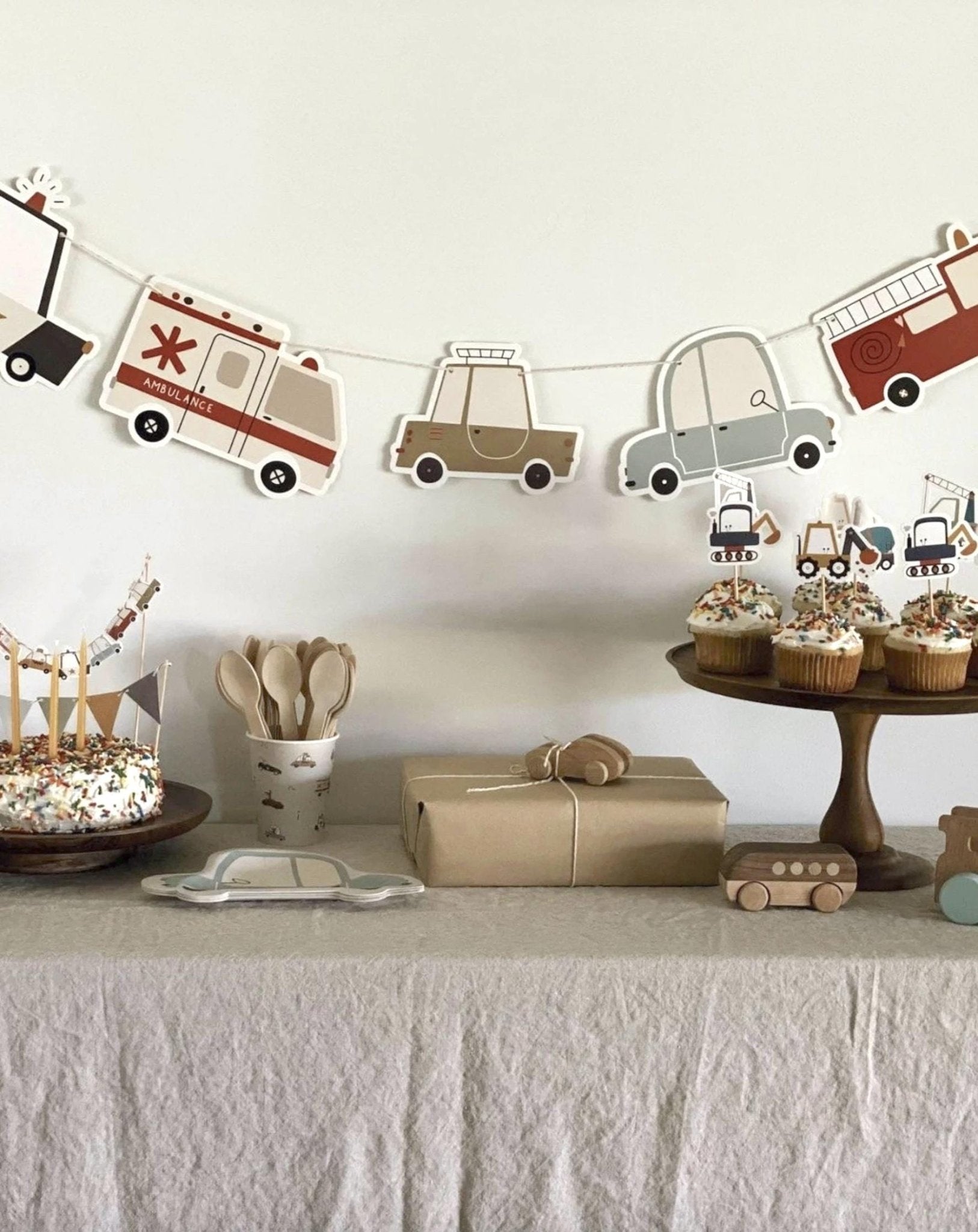 Transportation Cake Banner Set - Stesha Party