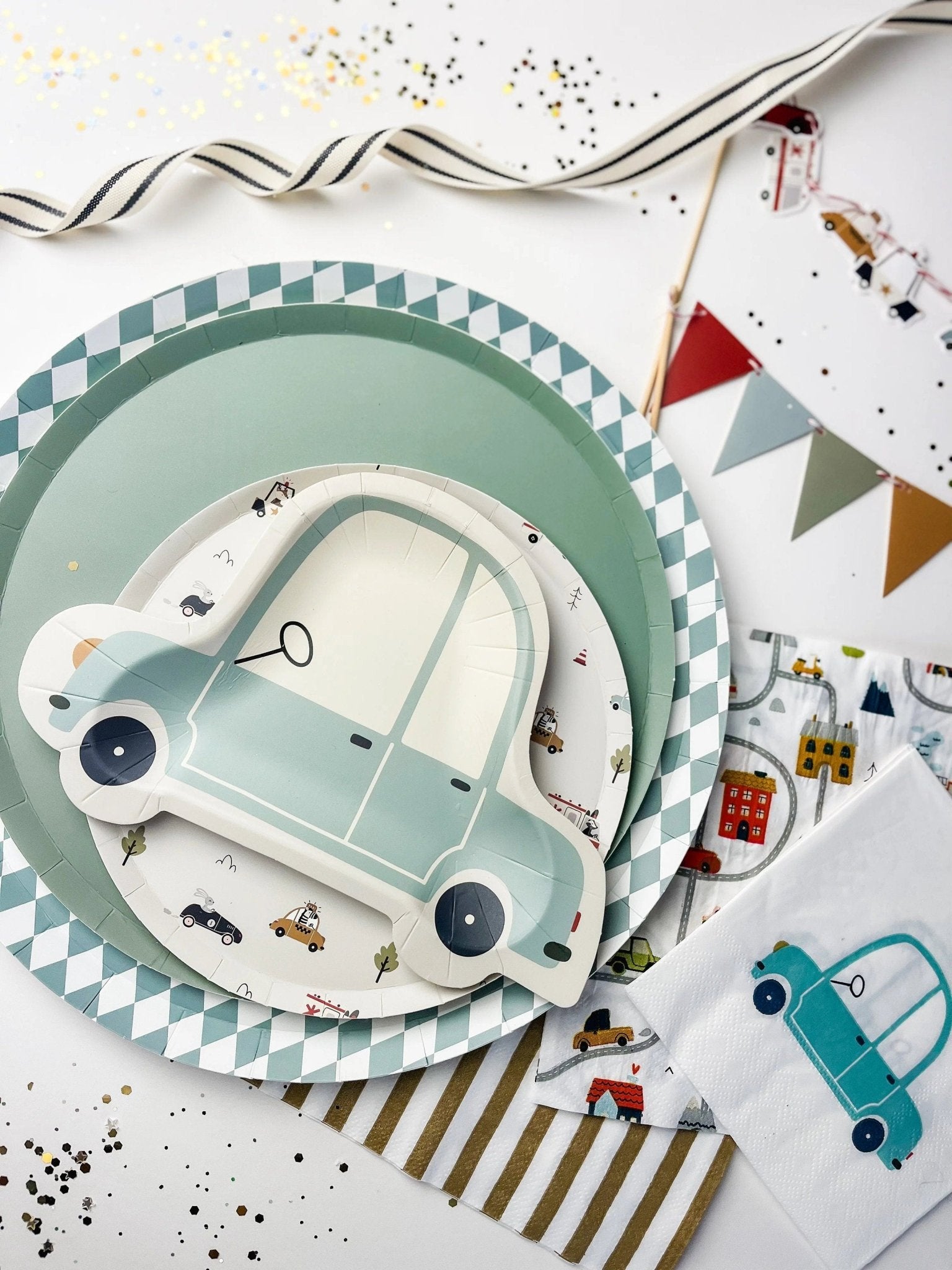 Transportation Cake Banner Set - Stesha Party