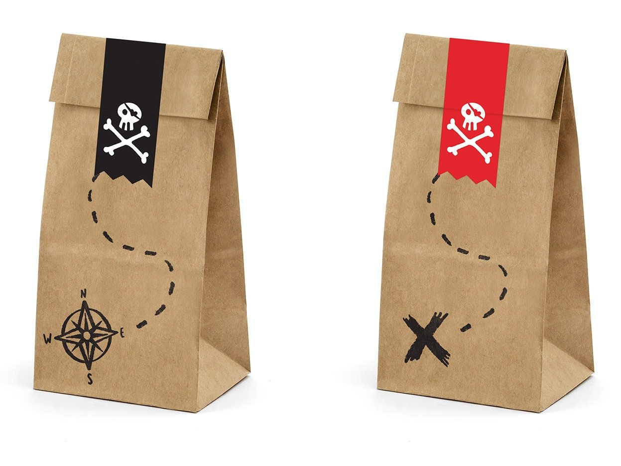 Treasure Map Treat Bags 6ct - Stesha Party