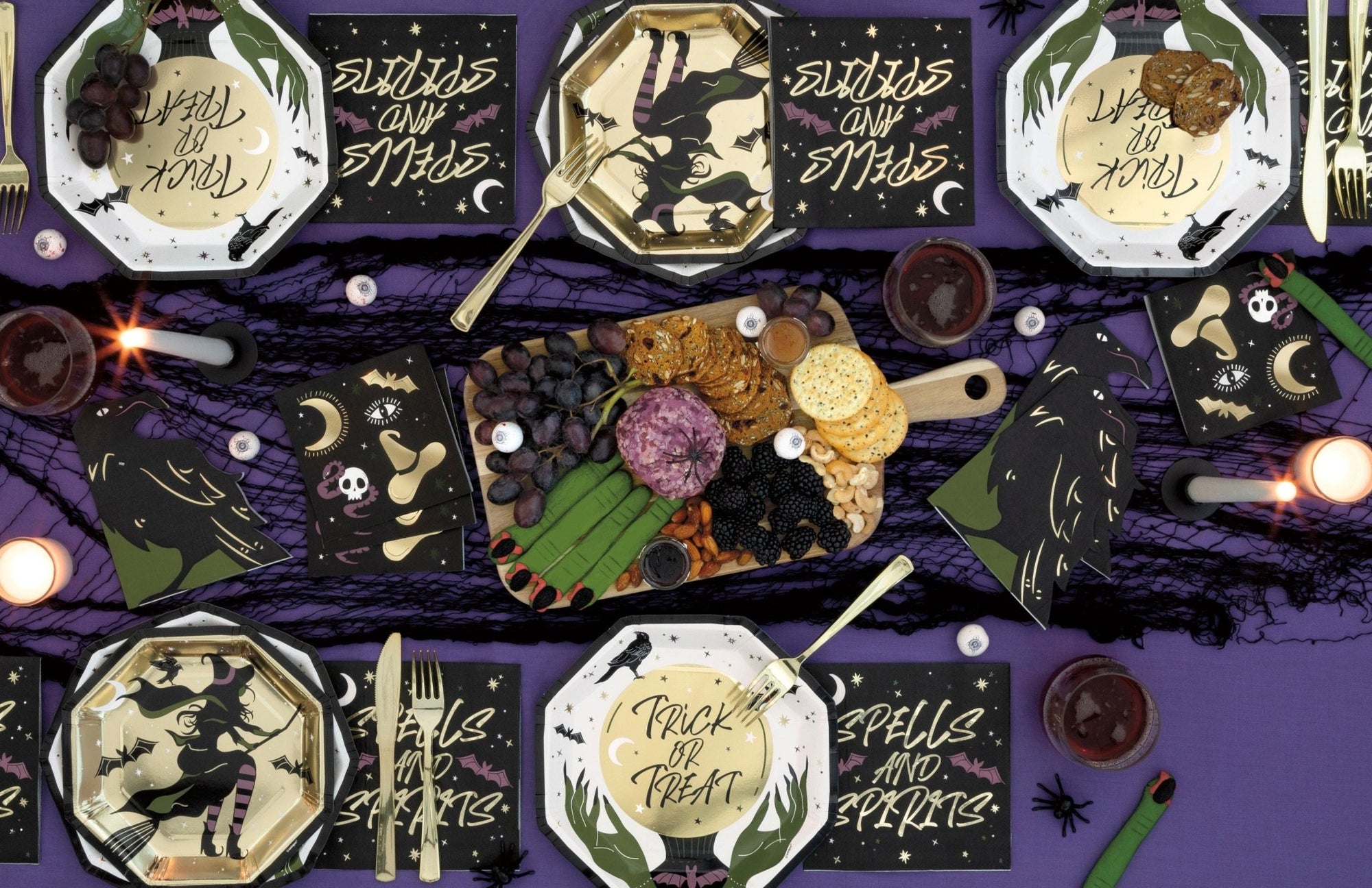 Trick Or Treat Witch Party Plates - Stesha Party