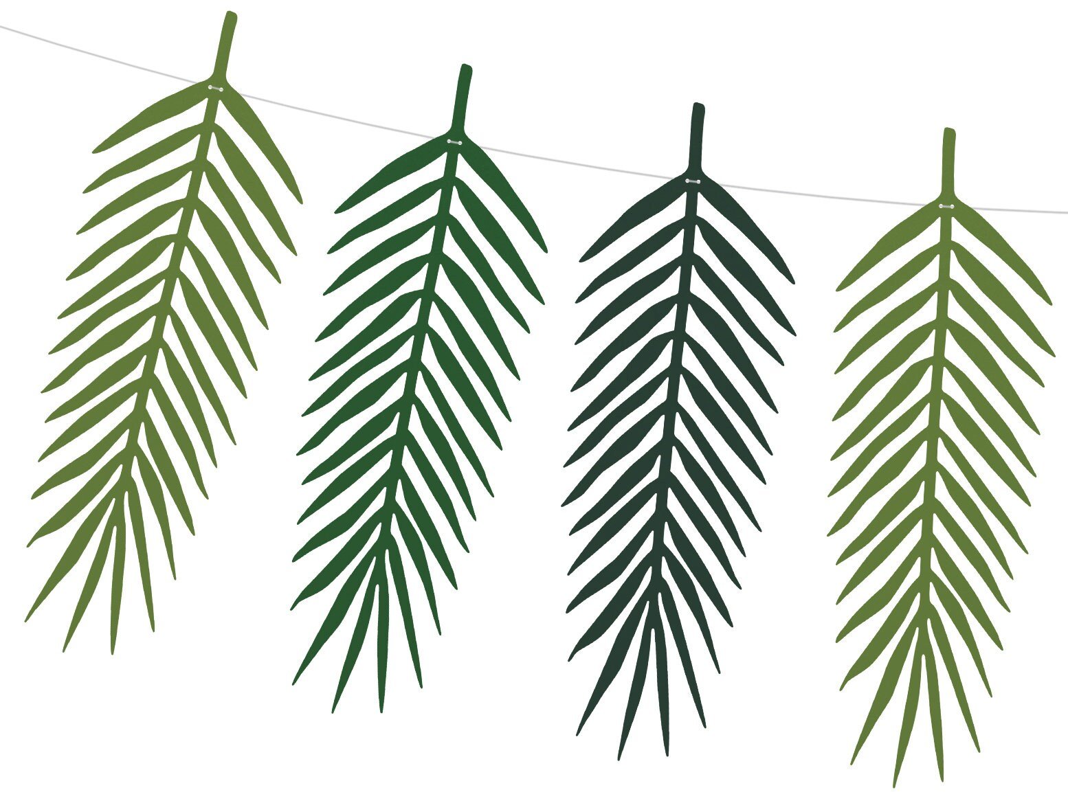 Tropical Leaf Paper Garland - Stesha Party