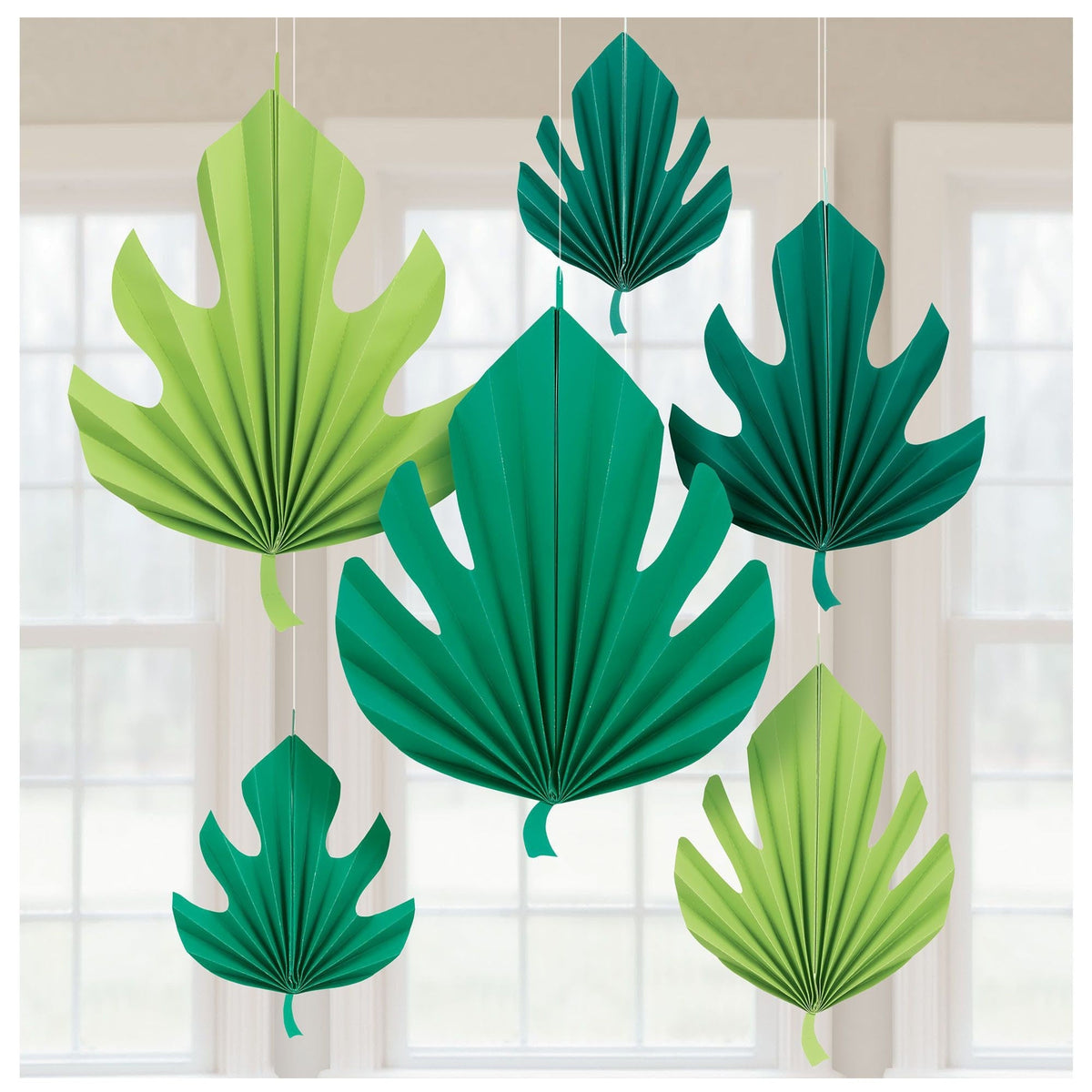 Tropical Palm Leaf Paper Hanging Decorations - Stesha Party