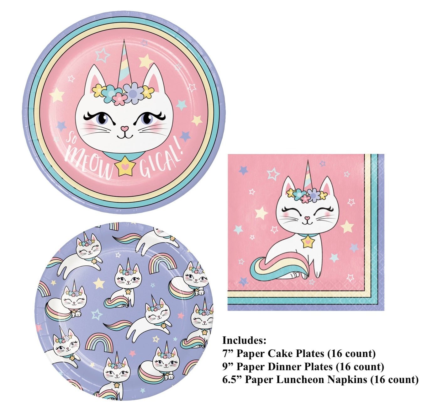 Unicorn Cat Party Pack Set - Stesha Party