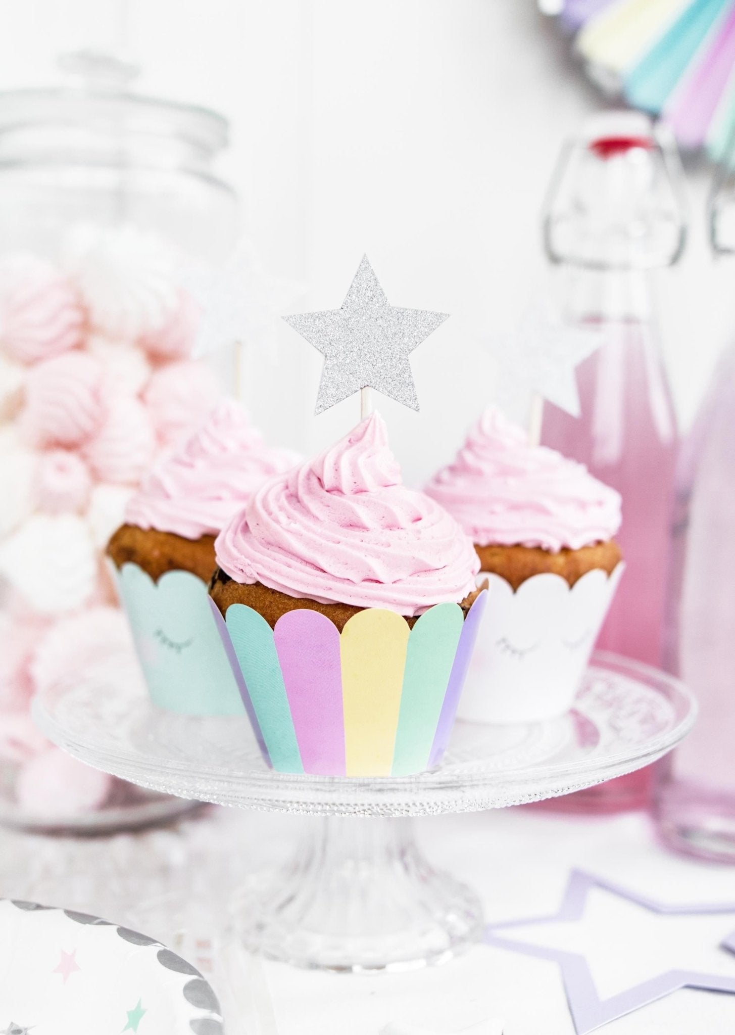 Unicorn Cupcake Wrappers 6ct - Stesha Party