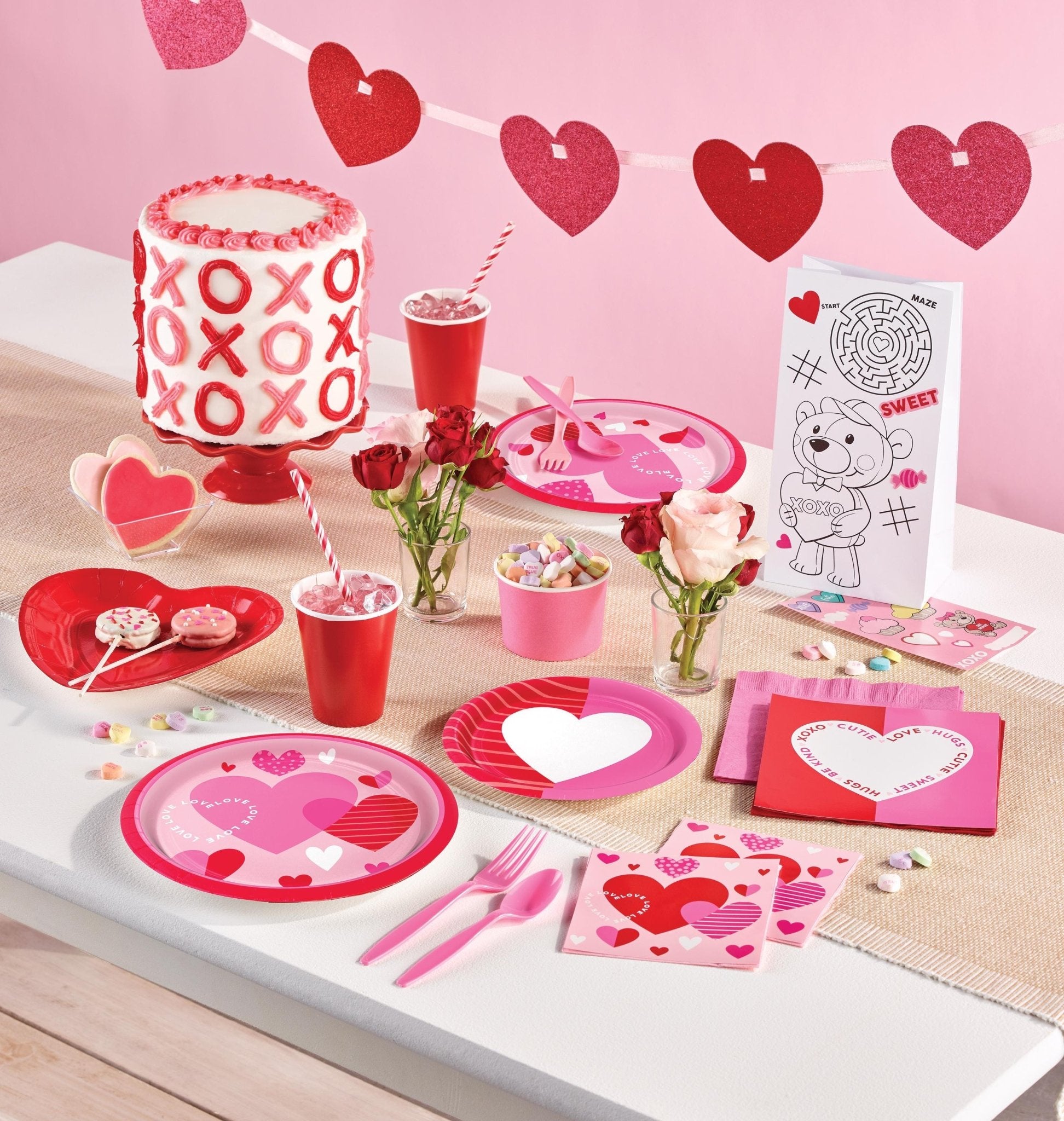 Valentine's Activity Treat Bags & Stickers 8ct - Stesha Party