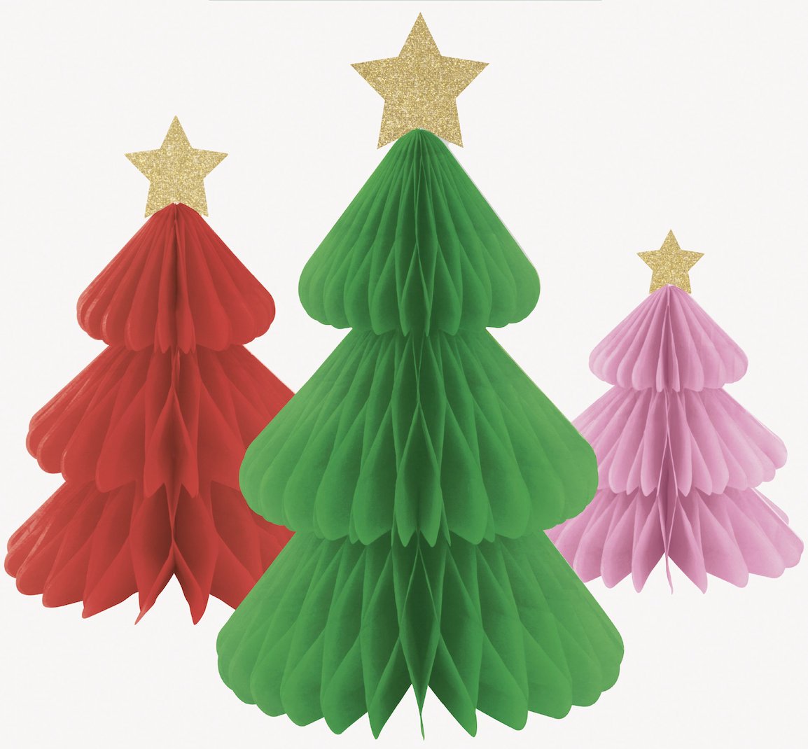 Vibrant Christmas Tree Centerpieces - Stesha Party