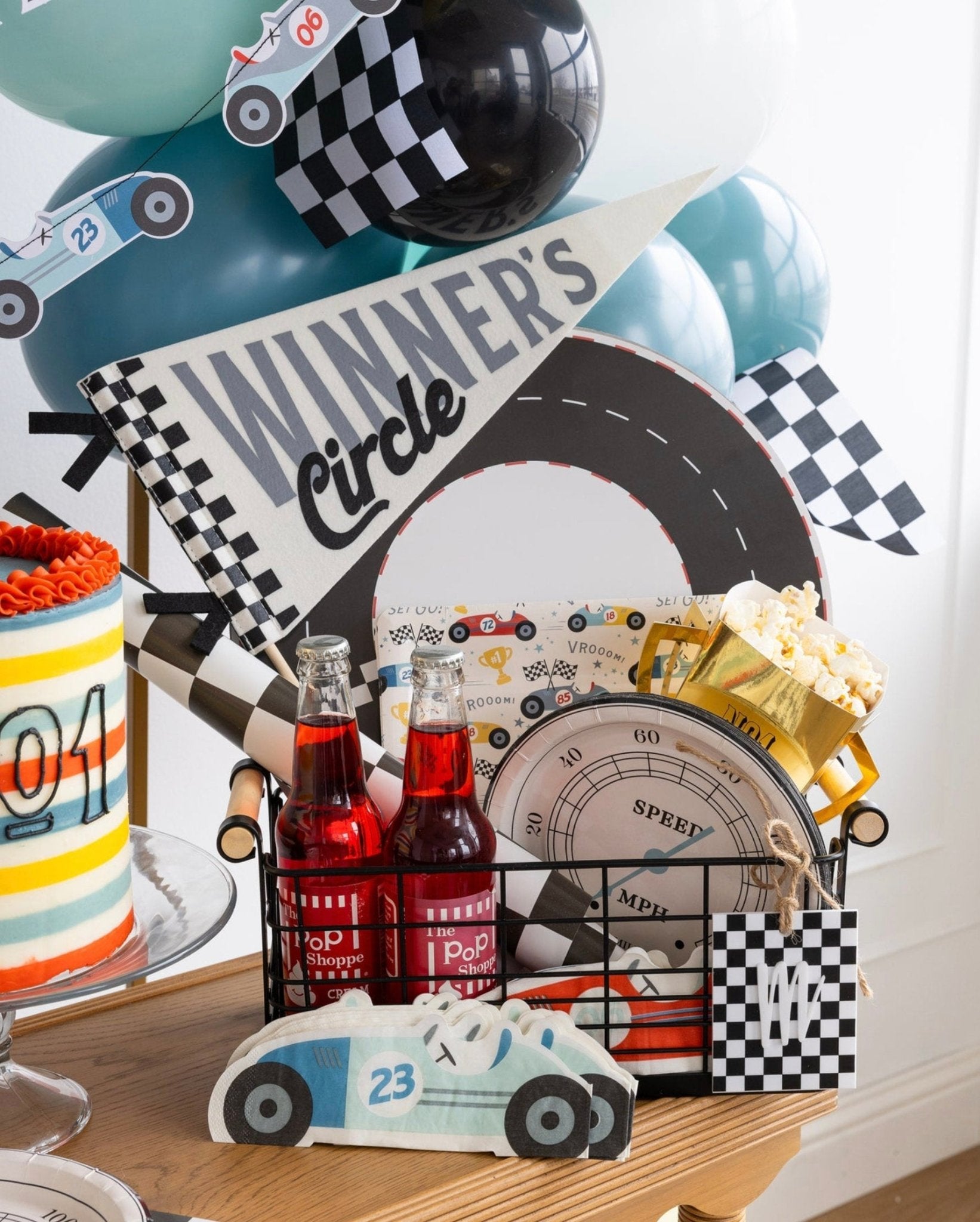 Vintage Race Car Party Napkins - Stesha Party
