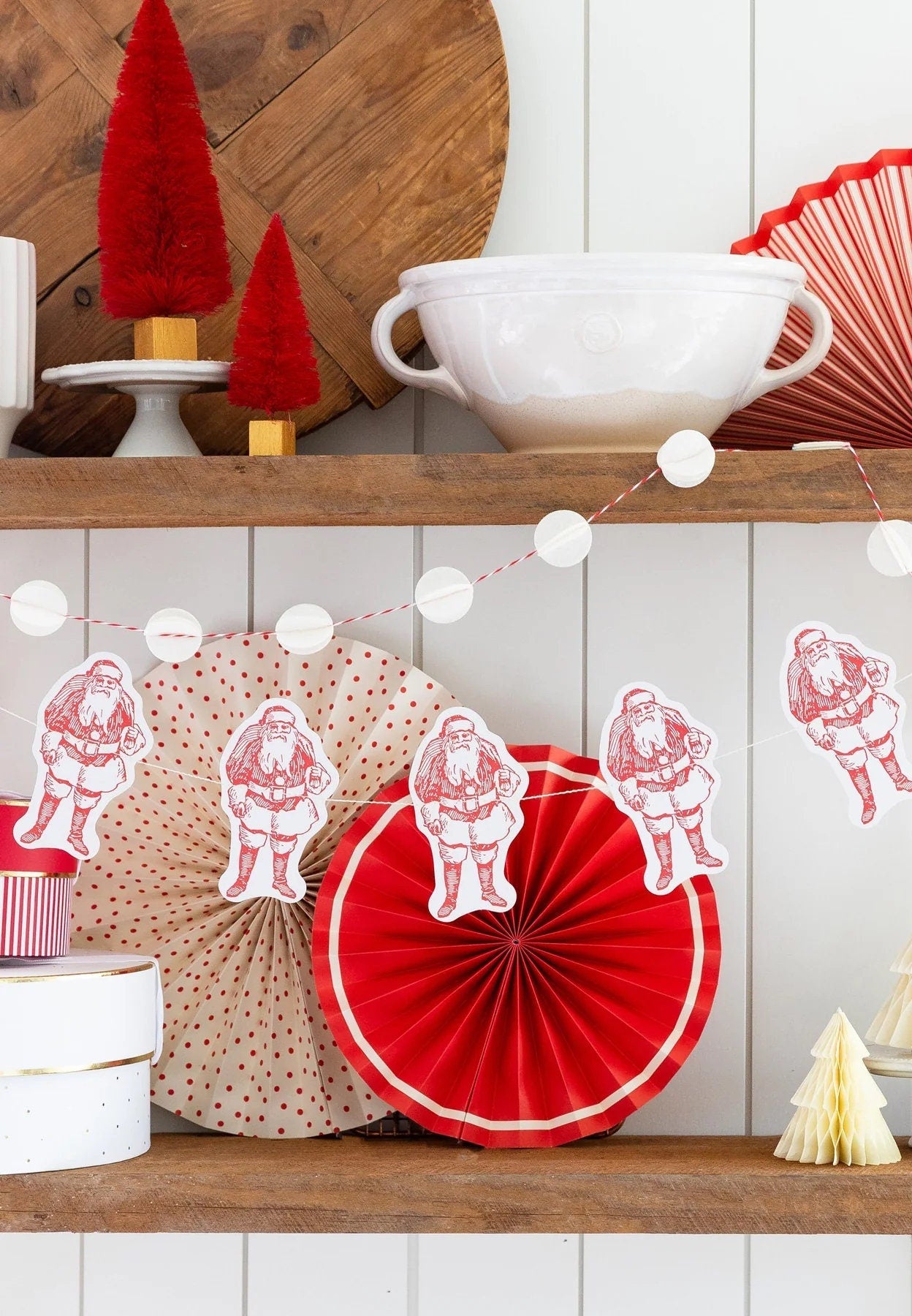 Vintage Santa Banner - Stesha Party