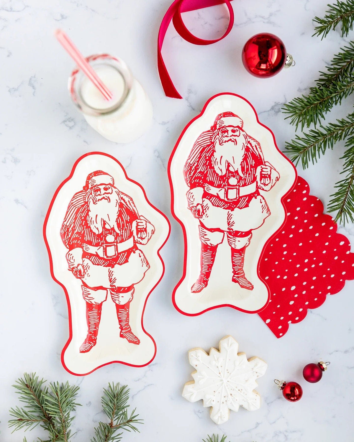 Vintage Santa Paper Plates - Stesha Party