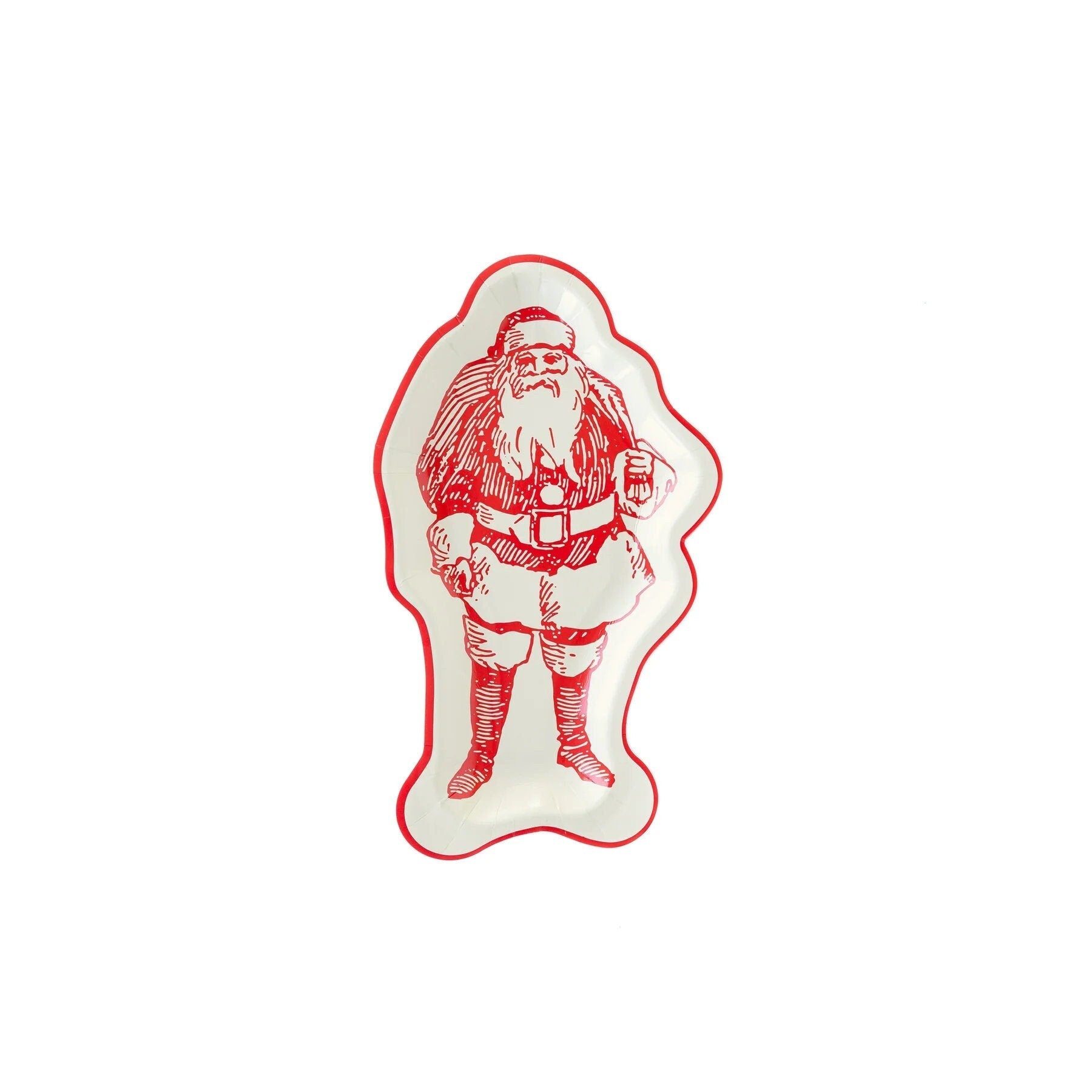 Vintage Santa Paper Plates - Stesha Party