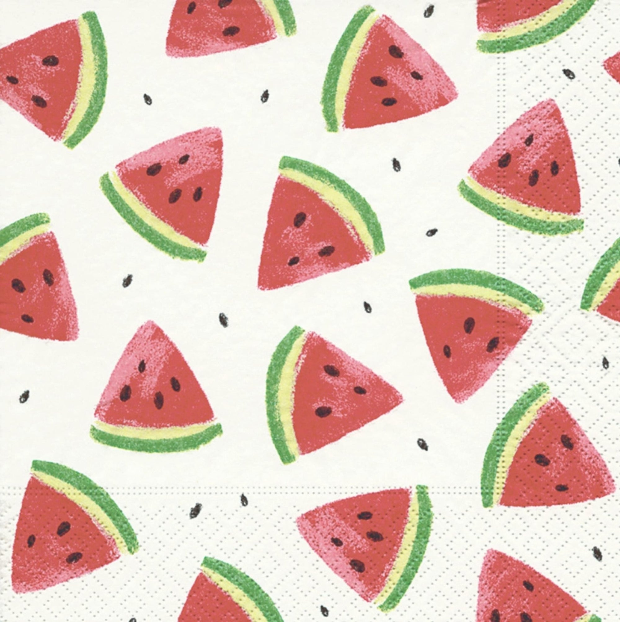 Watermelon Slices Beverage Napkins 20ct - Stesha Party