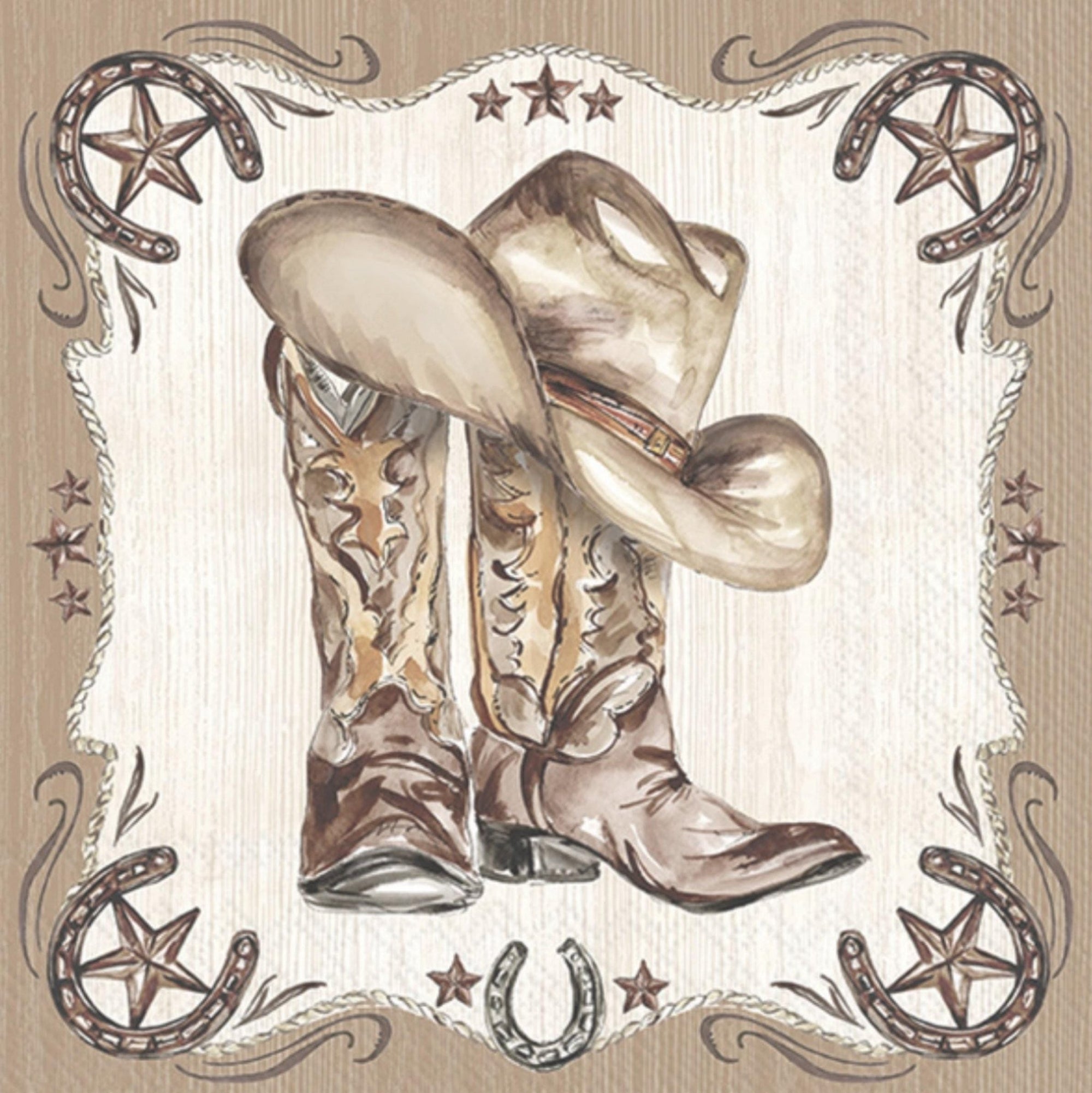 Western Cowboy Napkins 20ct - Stesha Party