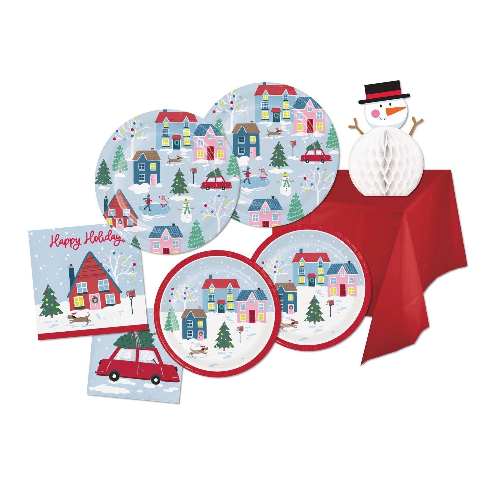 Winter Village Party Supplies Set - Stesha Party